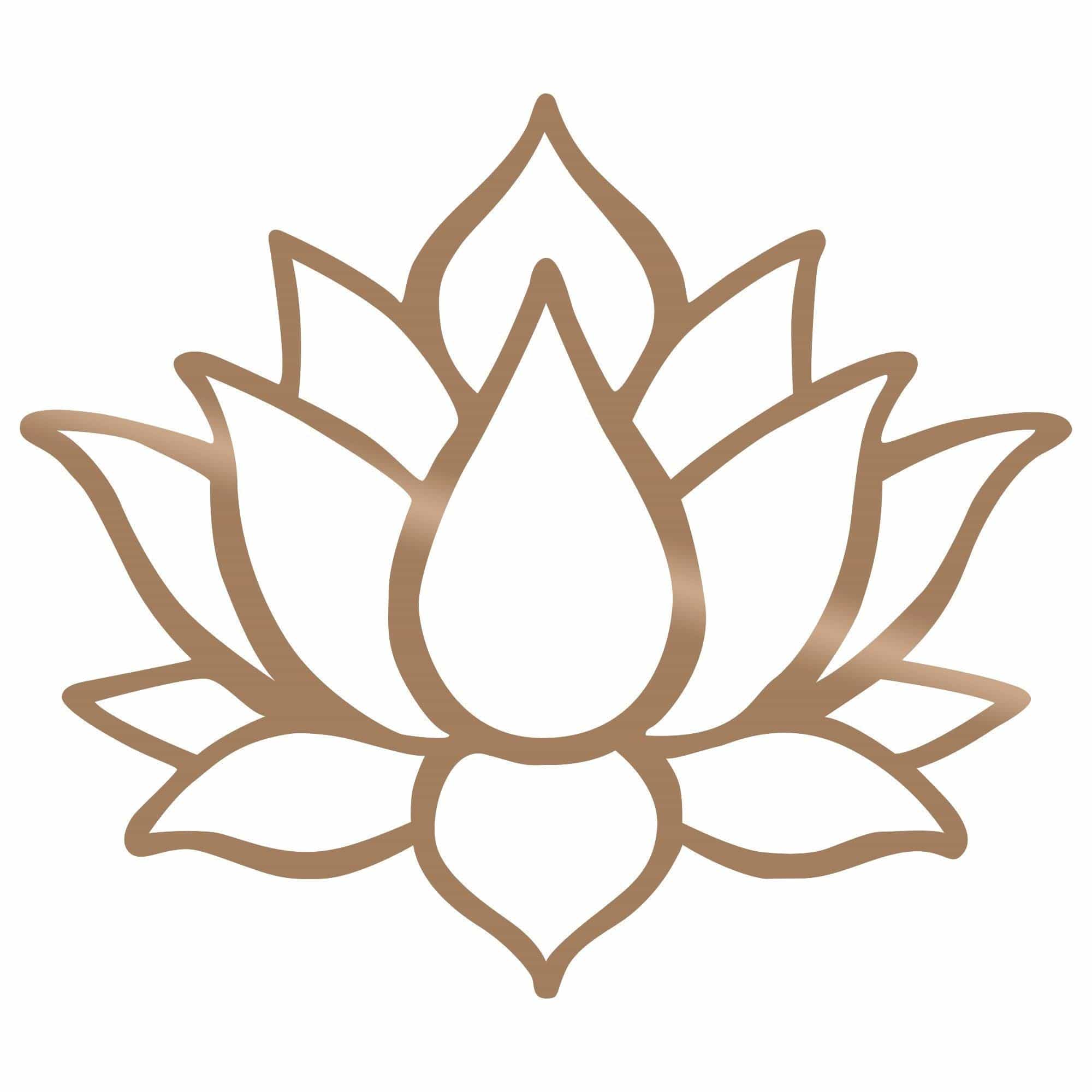 Accesoriu decorativ LOTUS FLOWER 1, auriu, metal, 50x43 cm
