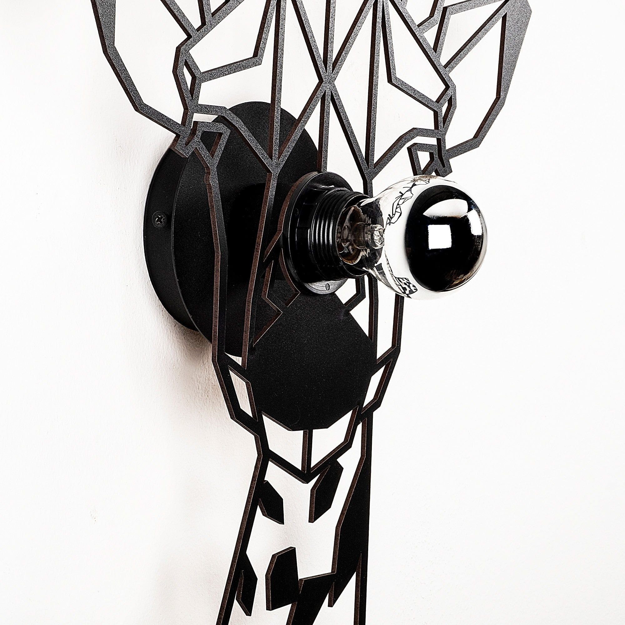 Aplica 584-A, negru, metal, 35x12x54 cm