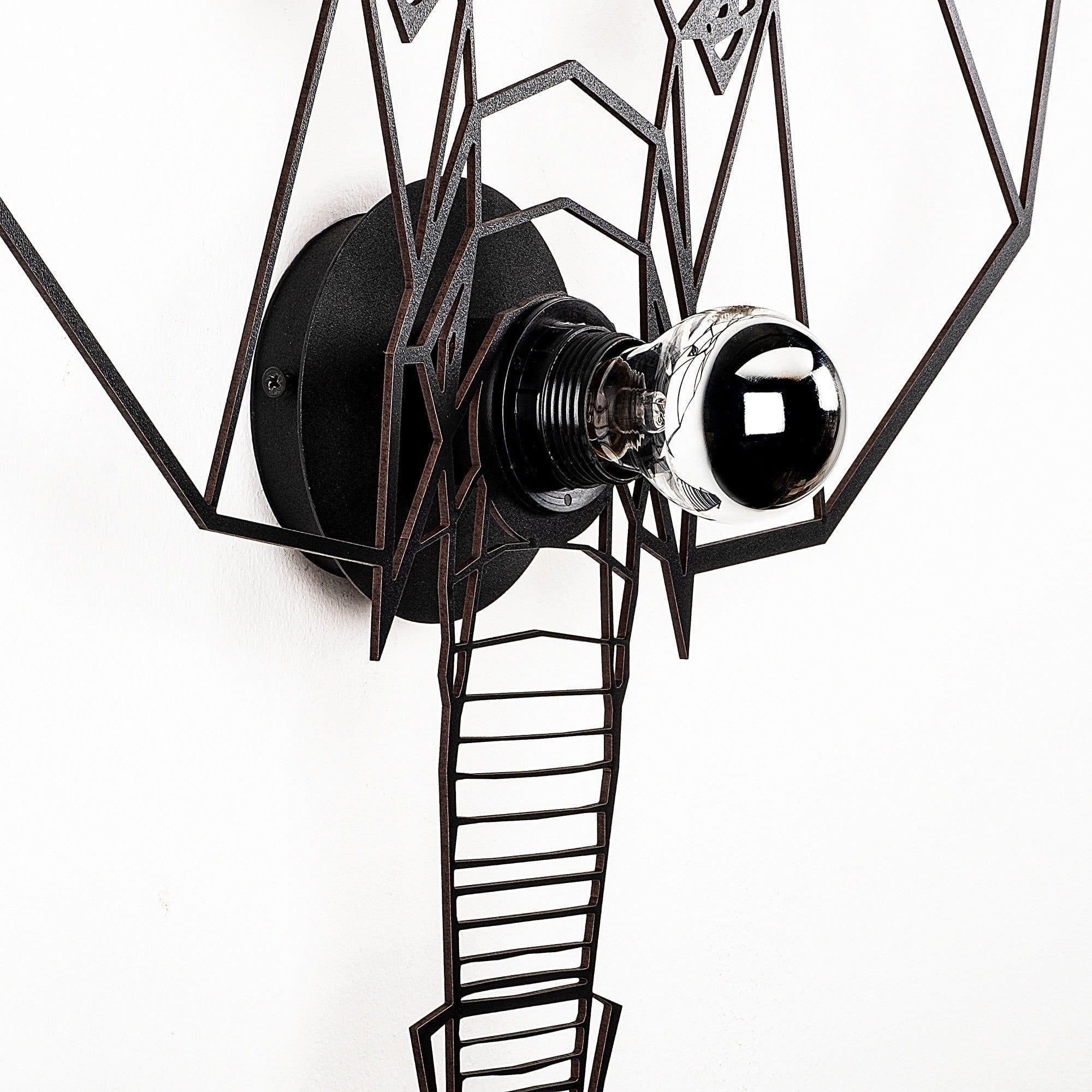 Aplica 589-A, negru, metal, 45x12x45 cm