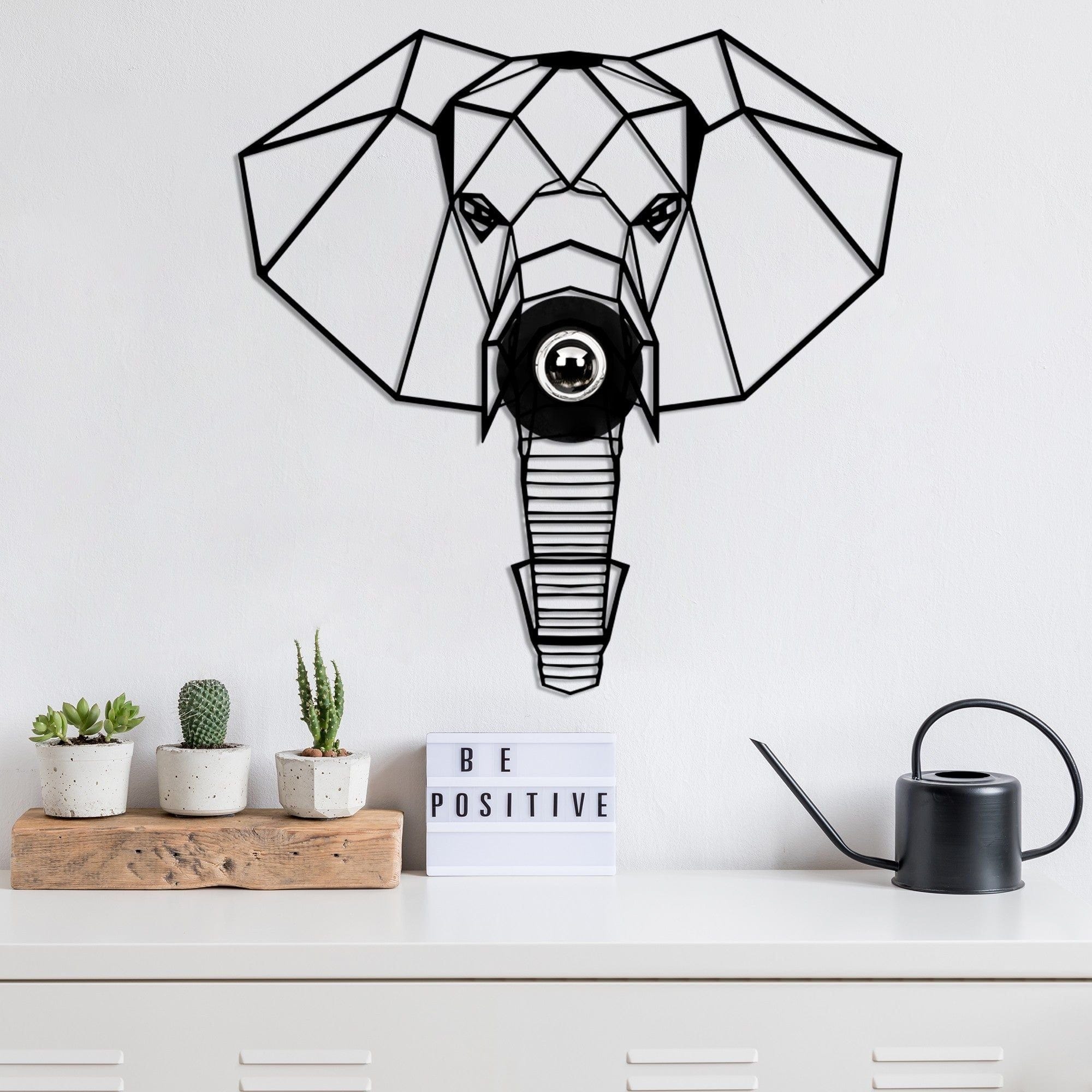 Aplica 589-A, negru, metal, 45x12x45 cm