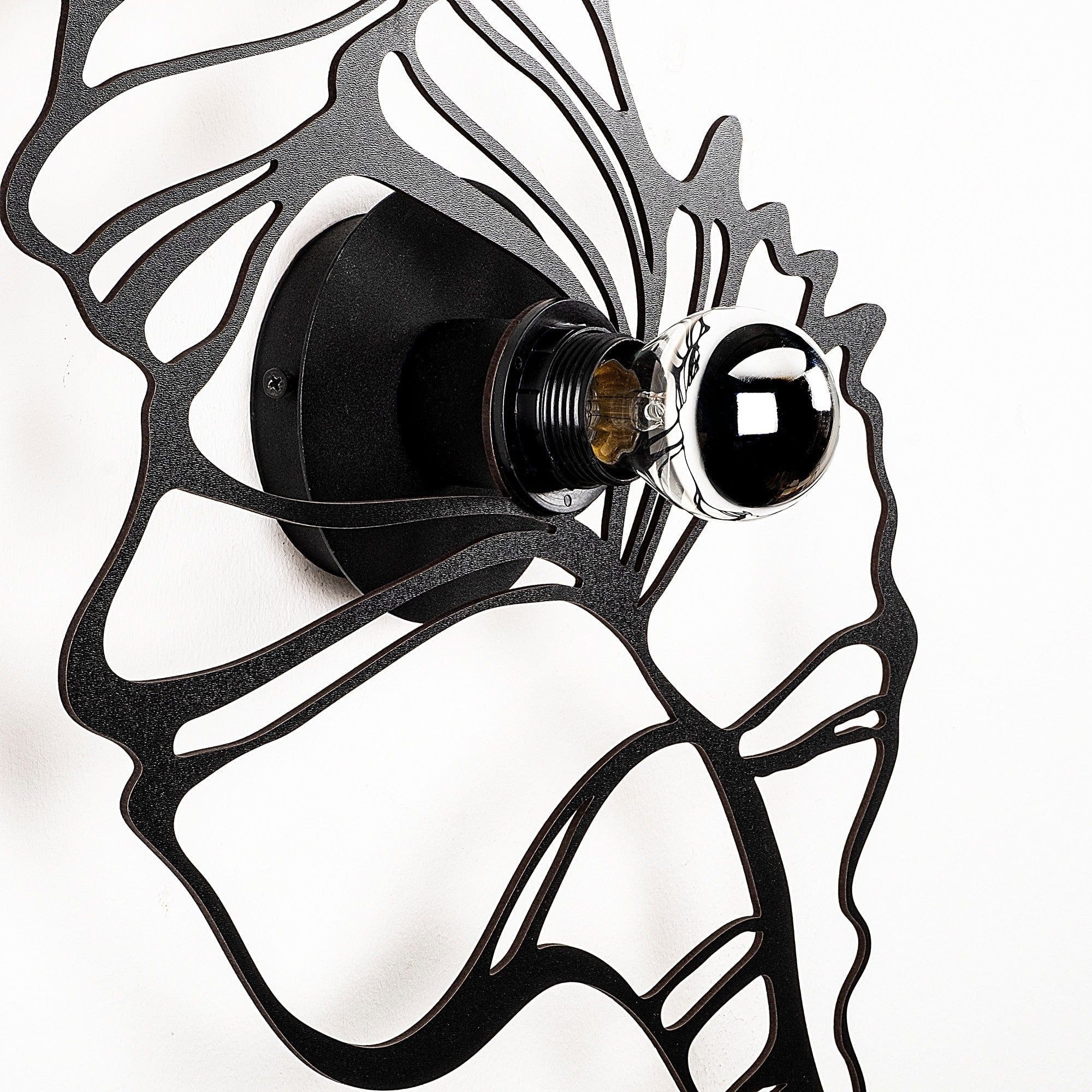 Aplica 597-A, negru, metal, 53x12x41 cm