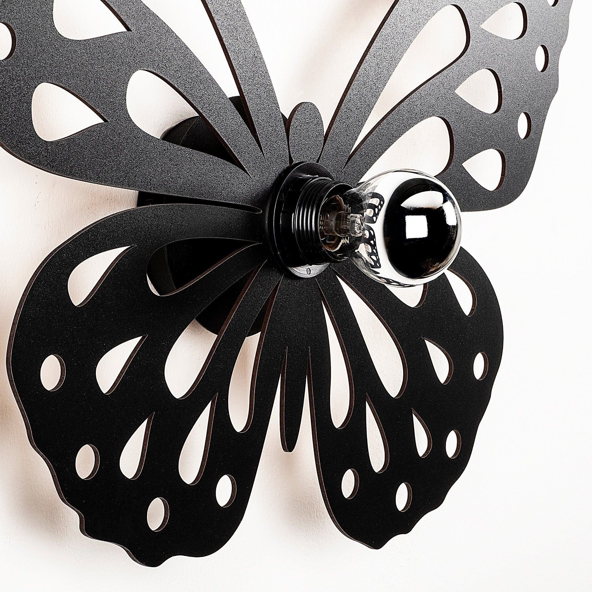 Aplica 599-A, negru, metal, 52x12x38 cm