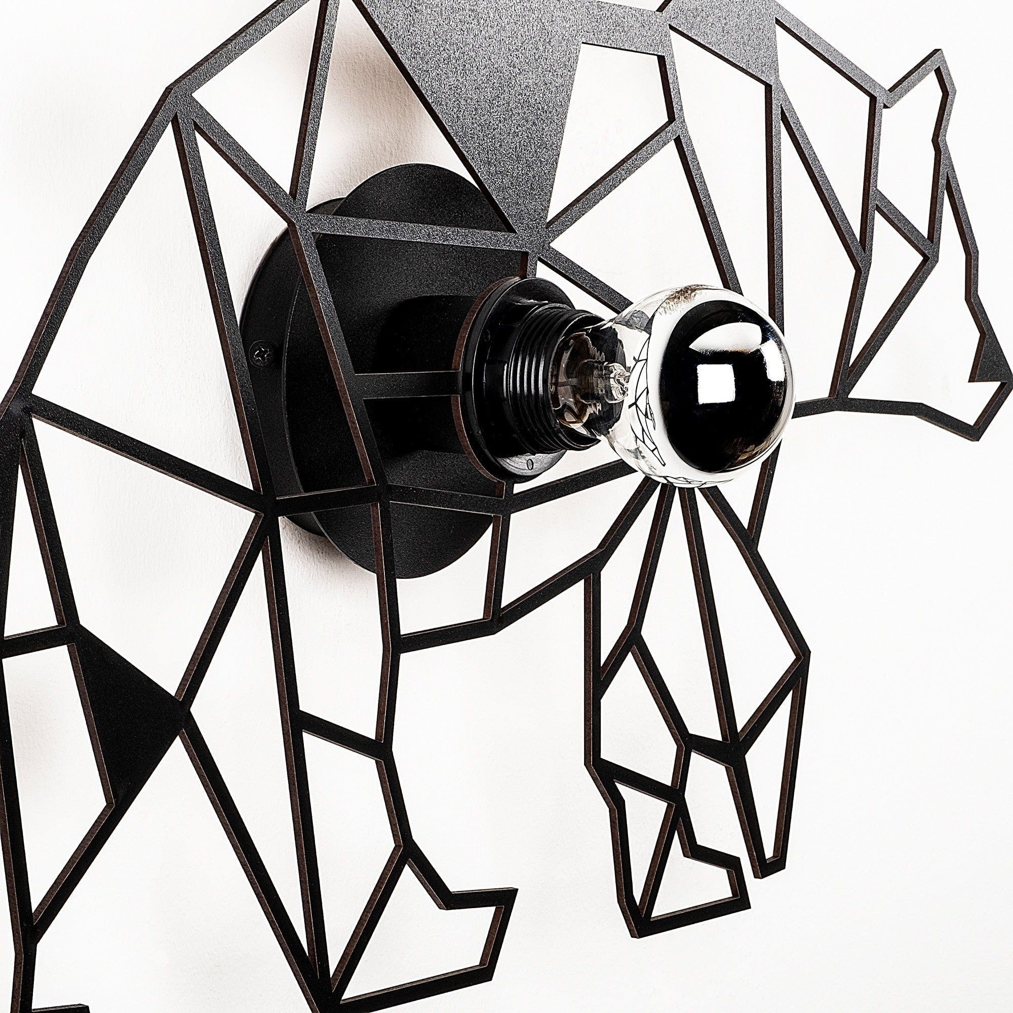 Aplica 601-A, negru, metal, 55x12x30 cm