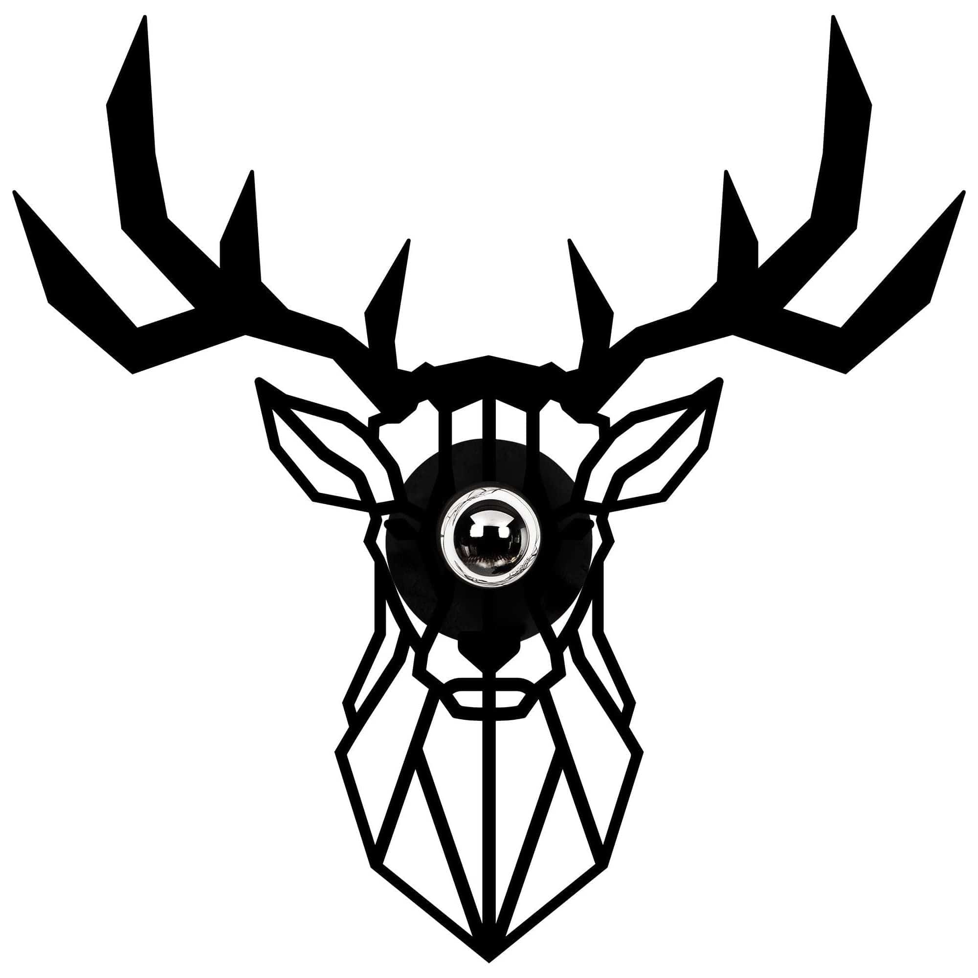 Aplica 605 - A, negru, 55x12x55 cm