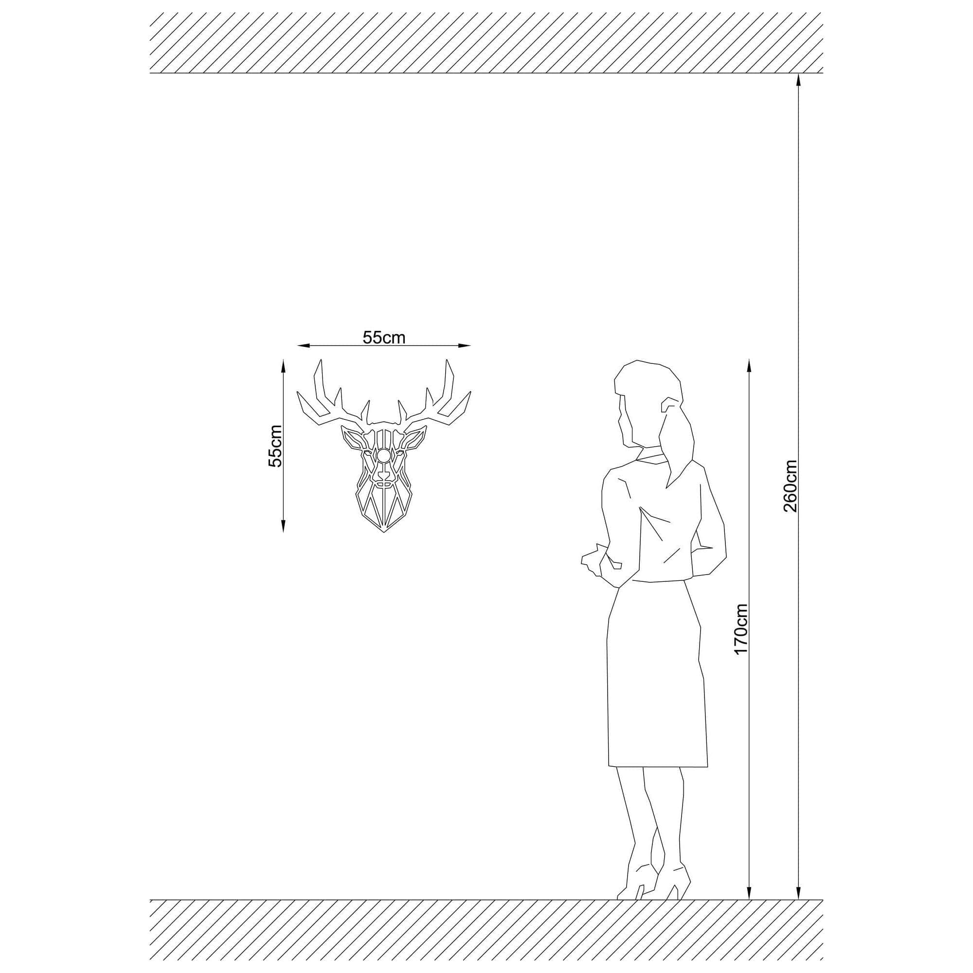 Aplica 605 - A, negru, 55x12x55 cm