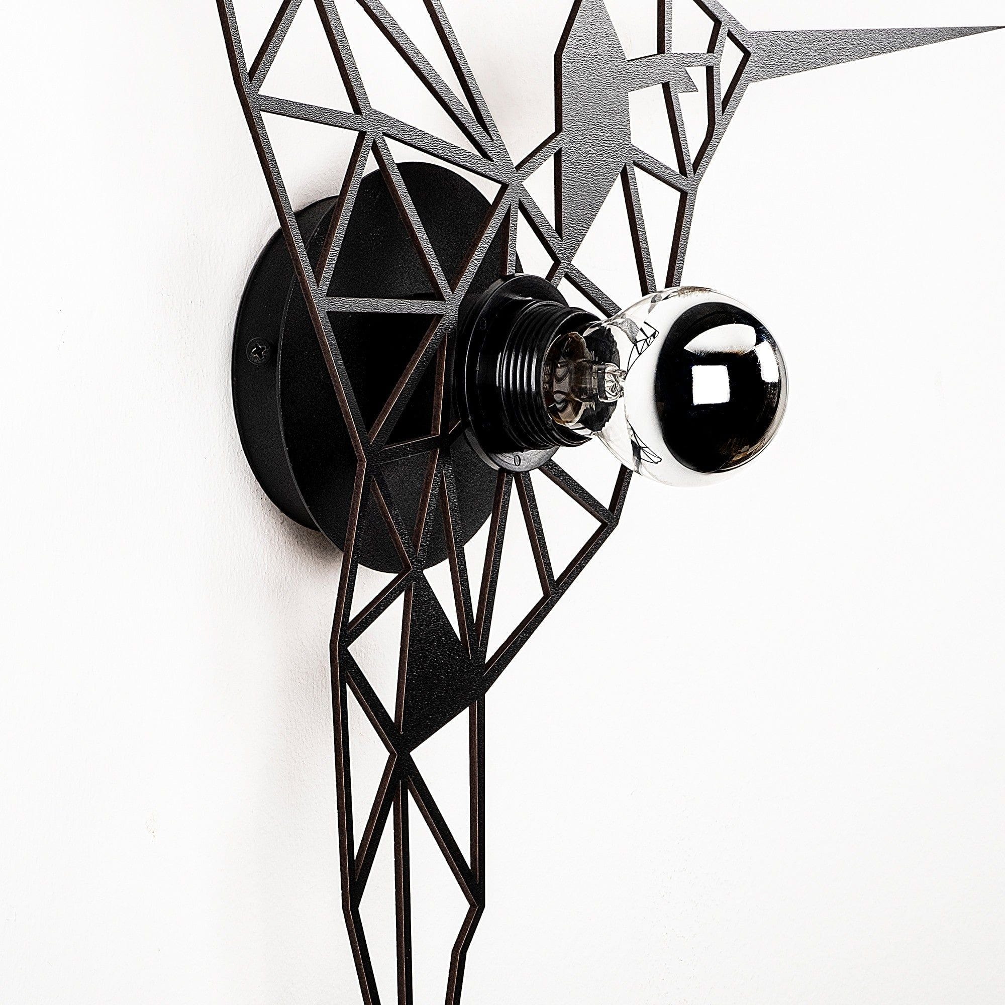 Aplica 607 - A, negru, metal, 44x12x44 cm