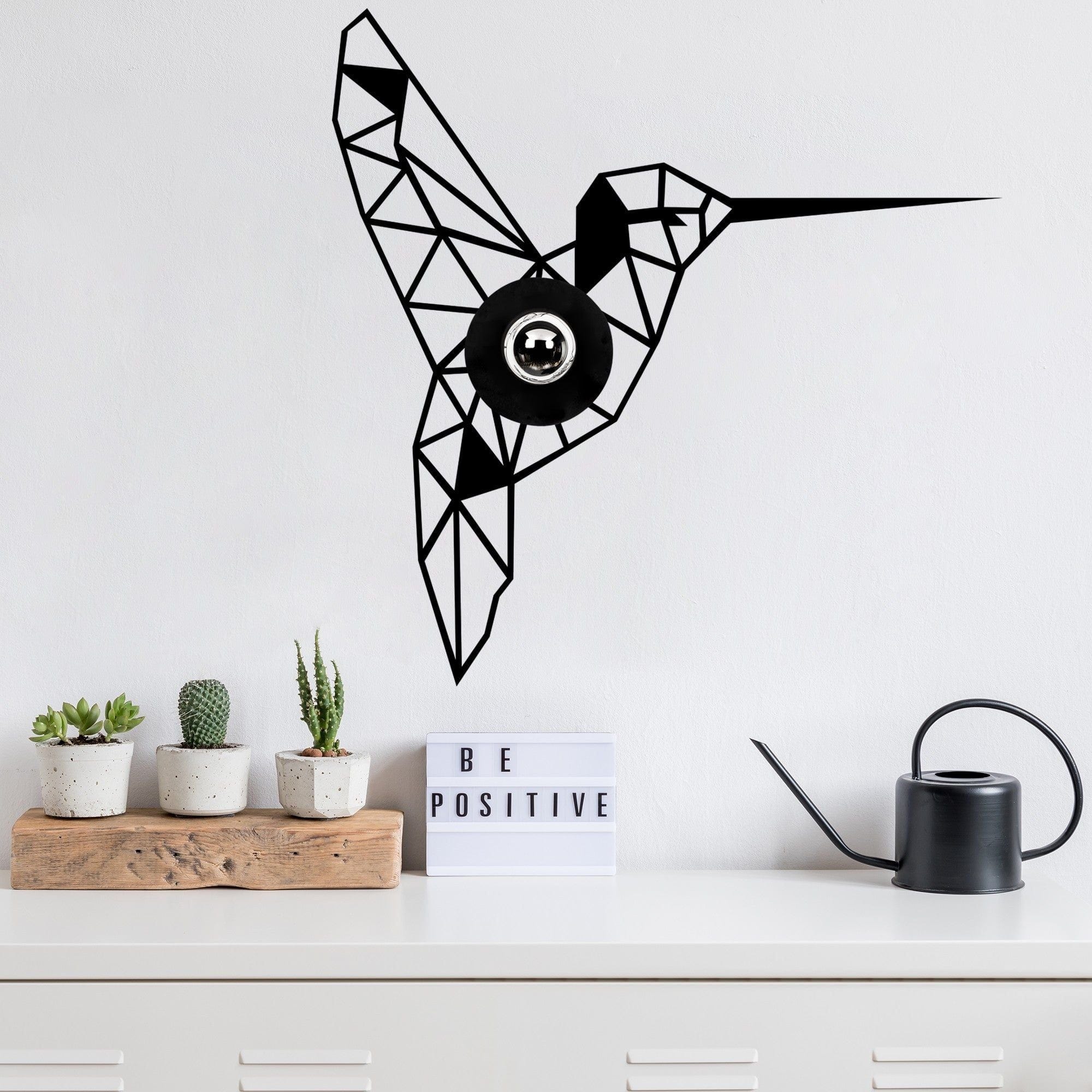 Aplica 607 - A, negru, metal, 44x12x44 cm