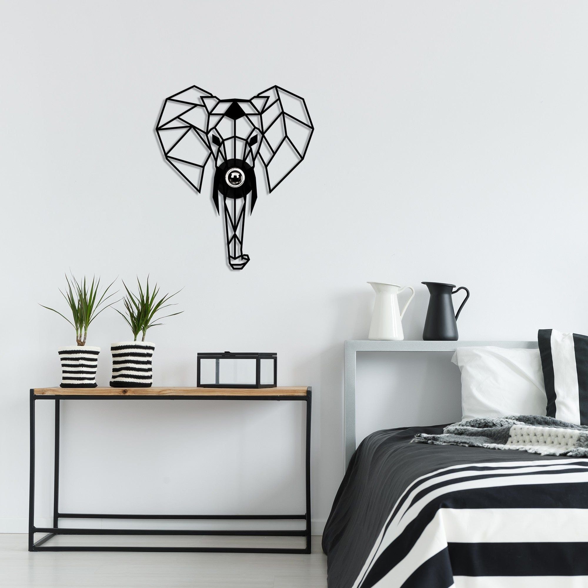 Aplica 608-A, negru, metal, 45x12x52 cm