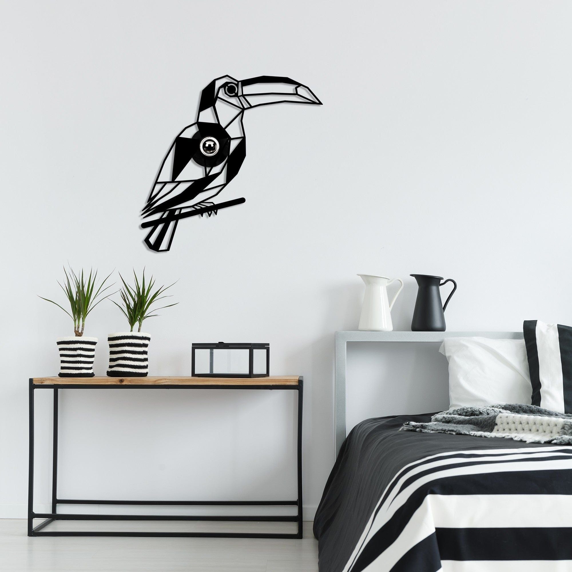 Aplica 611-A, negru, metal, 50x12x49 cm