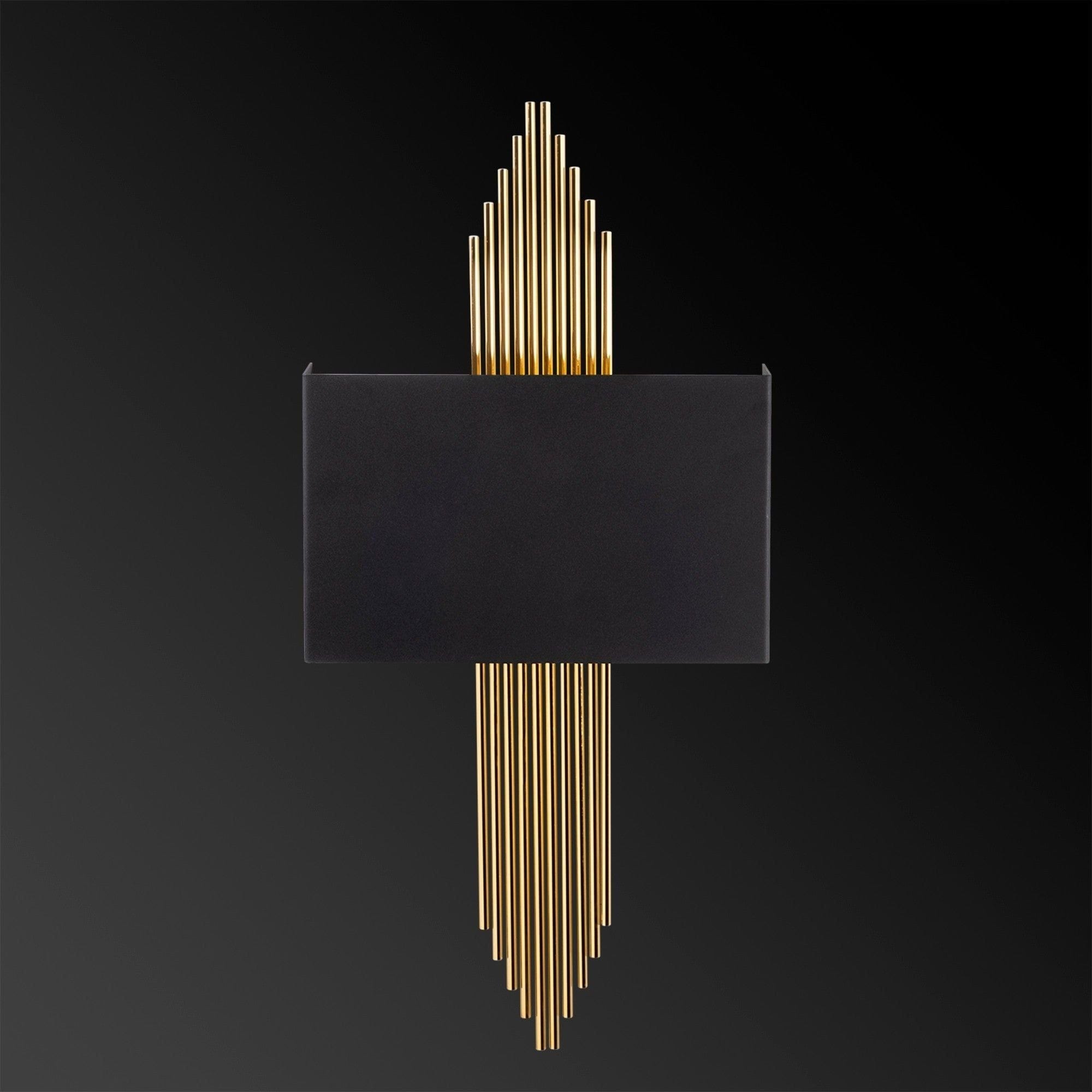 Aplica 612-A, negru/auriu, metal, 22x10x75 cm