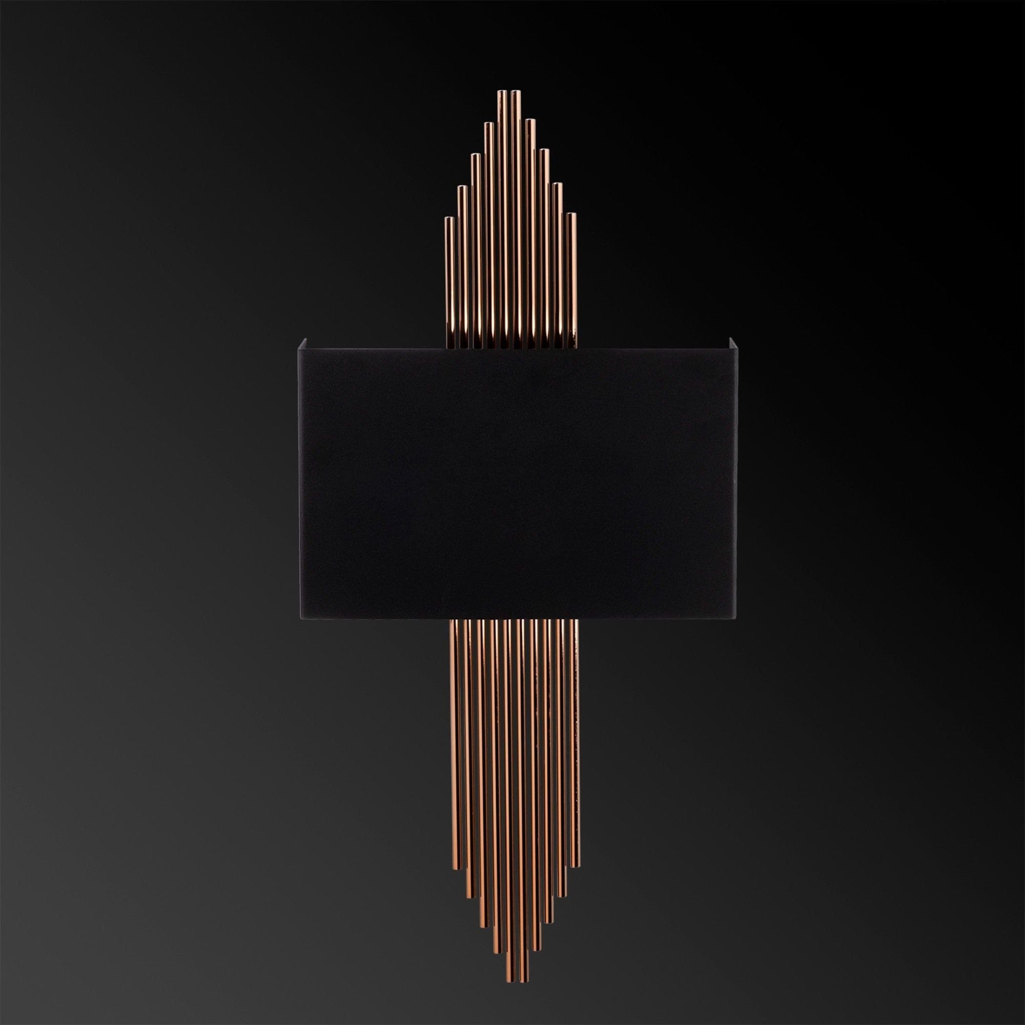 Aplica 613-A, negru/maro, metal, 22x10x75 cm
