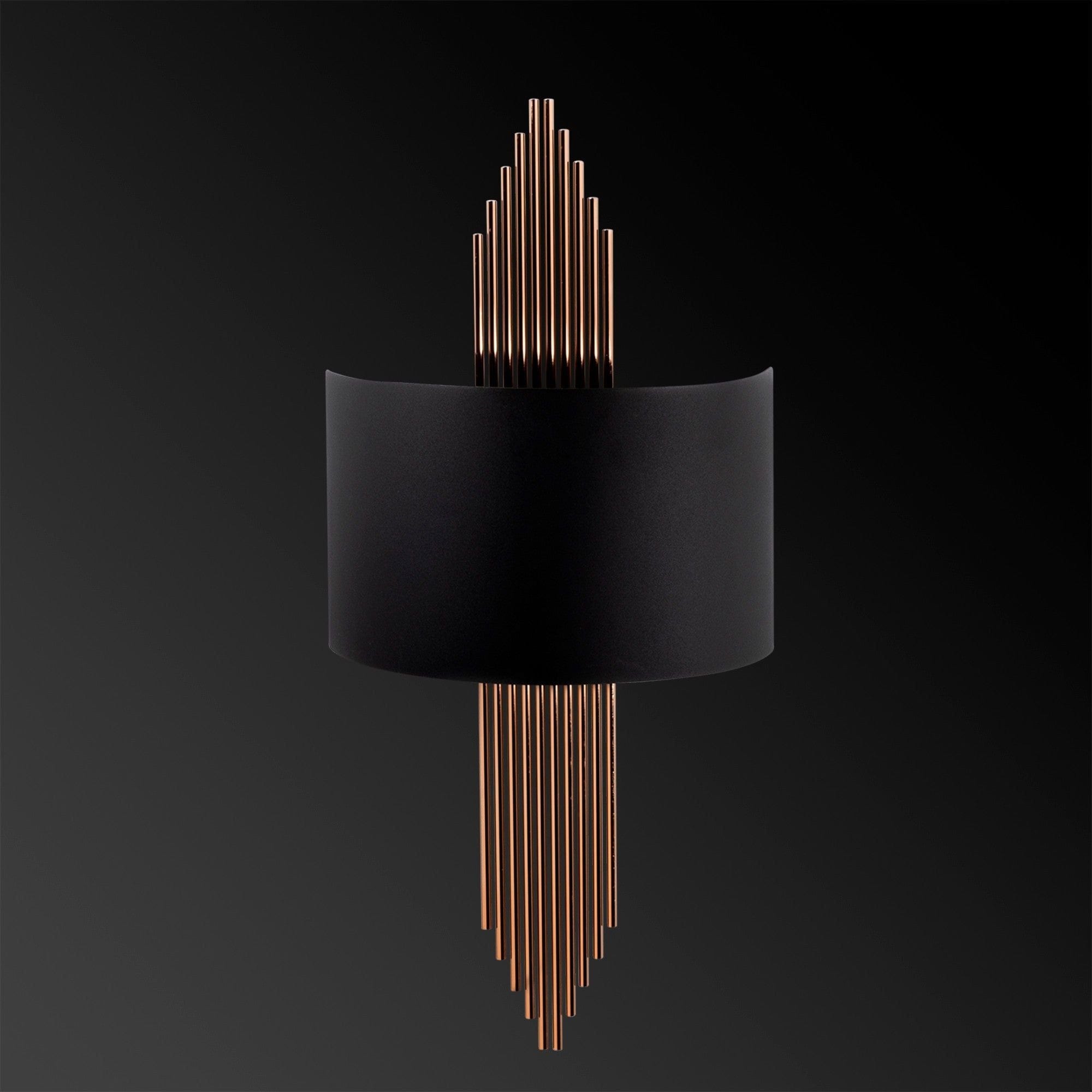 Aplica 617 - A, negru/auriu, metal, 75x10x22 cm