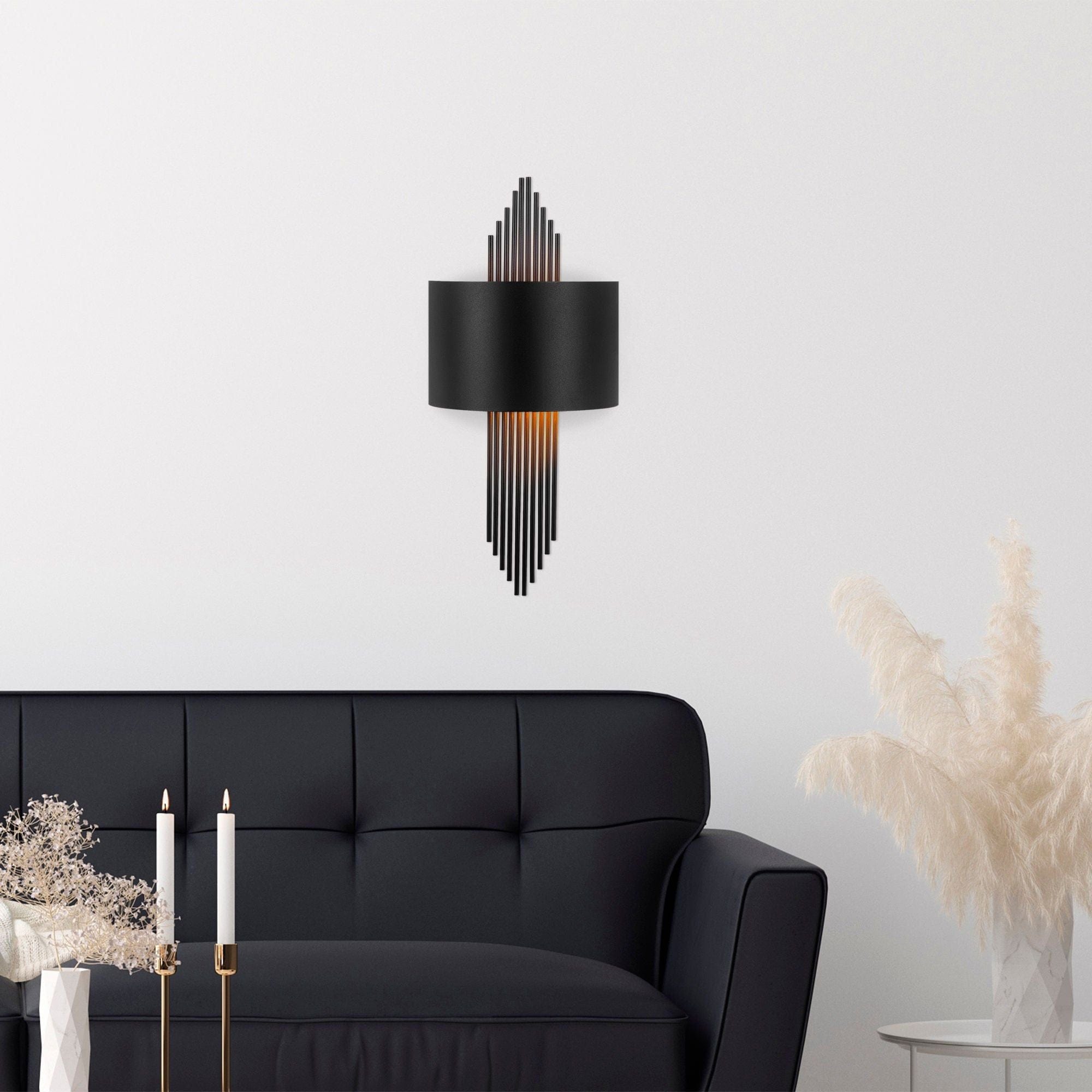 Aplica 620 - A, negru, metal, 75x10x22 cm