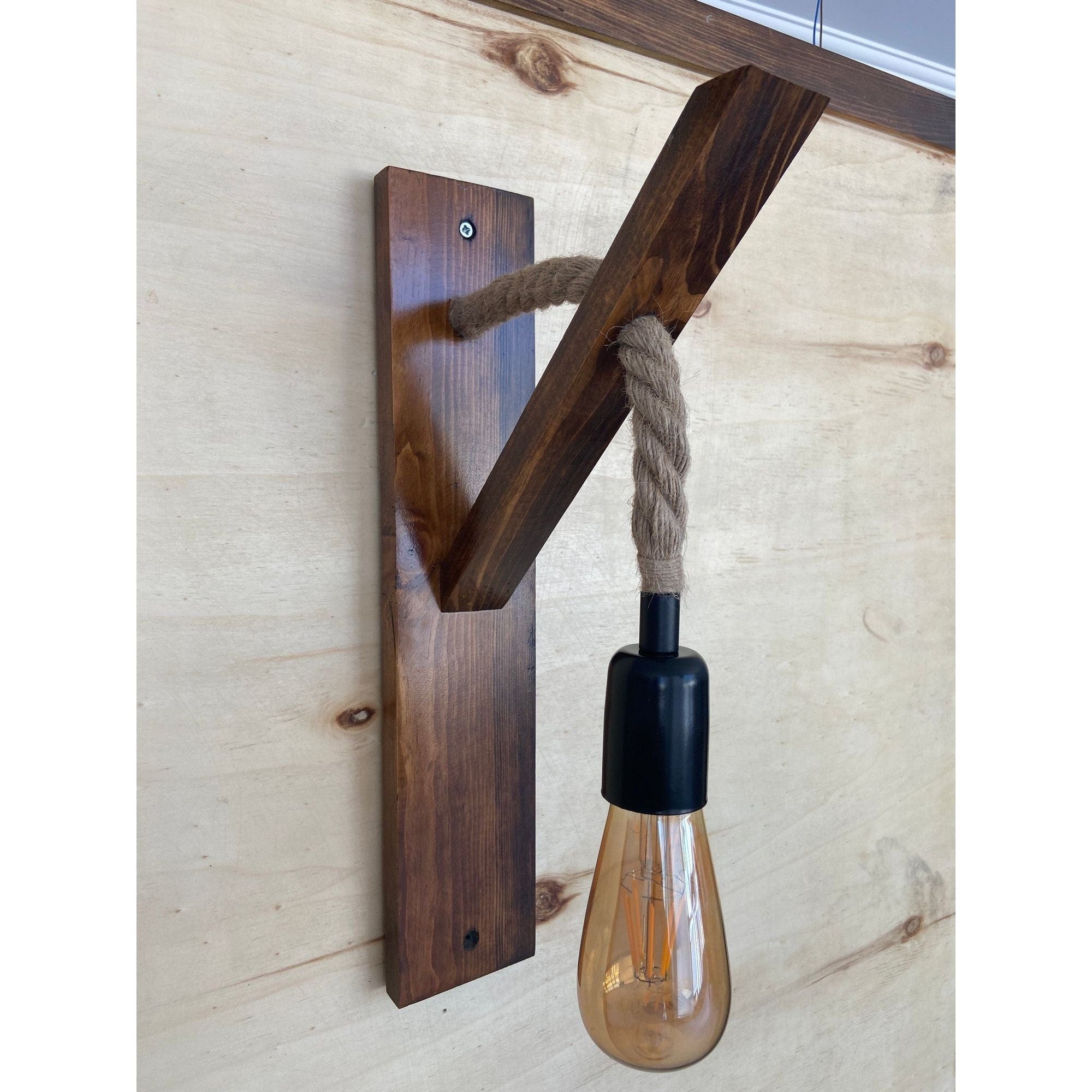 Aplica AHSAP 18, nuc, lemn de pin, 23x9x45 cm