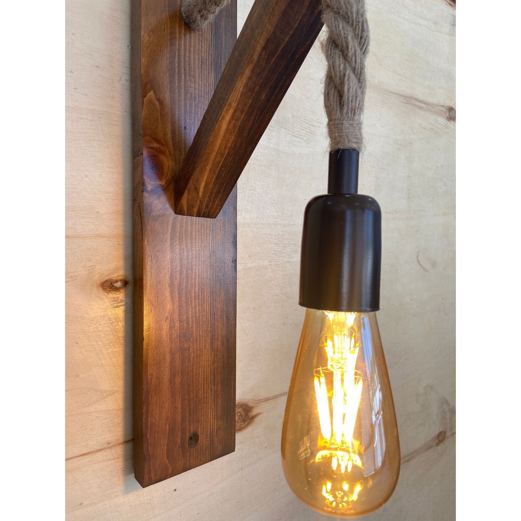 Aplica AHSAP 18, nuc, lemn de pin, 23x9x45 cm