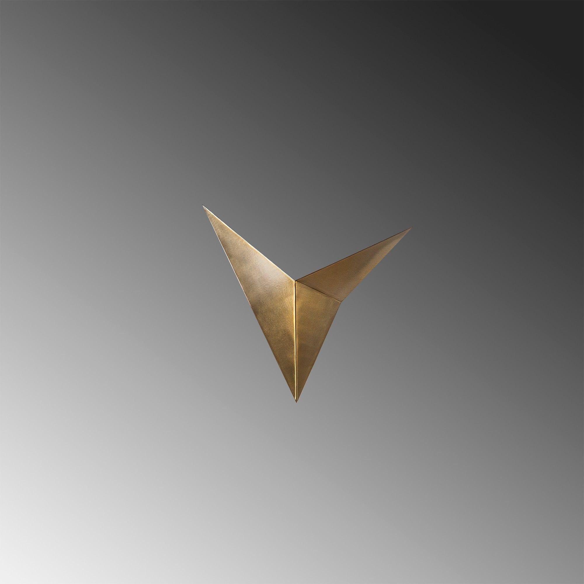 Aplica BIRD 3203, metal, auriu, 34x5x34 cm