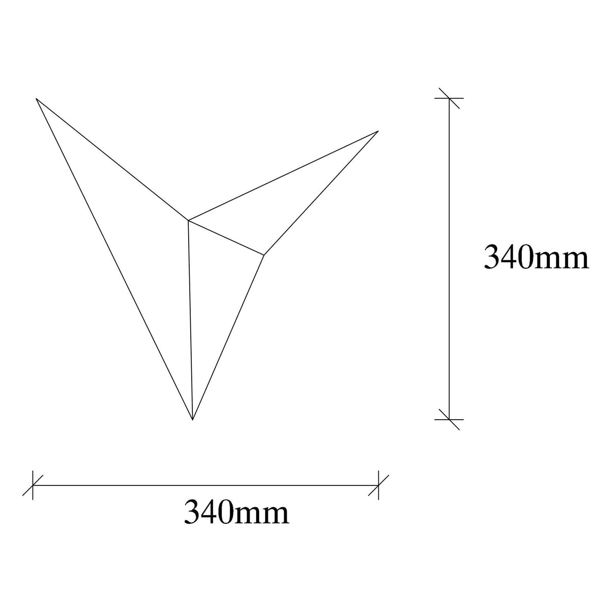 Aplica BIRD 3203, metal, auriu, 34x5x34 cm