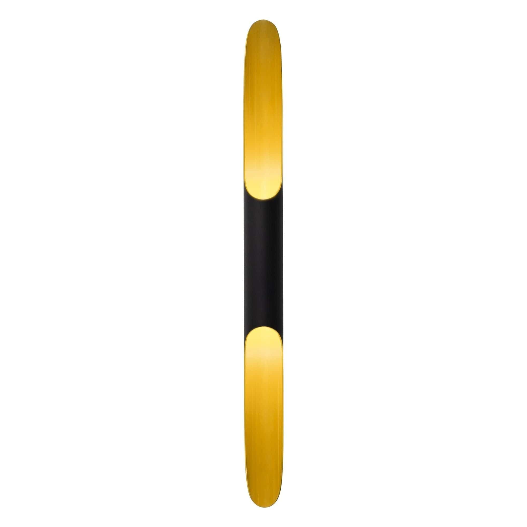 Aplica EFSUN 581-A, negru, metal/sticla, 10x12x100 cm