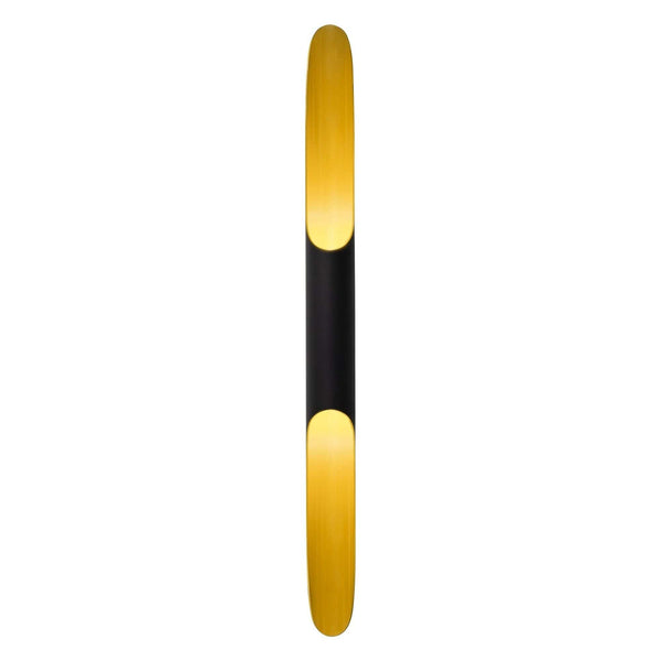 Aplica EFSUN 581-A, negru, metal/sticla, 10x12x100 cm