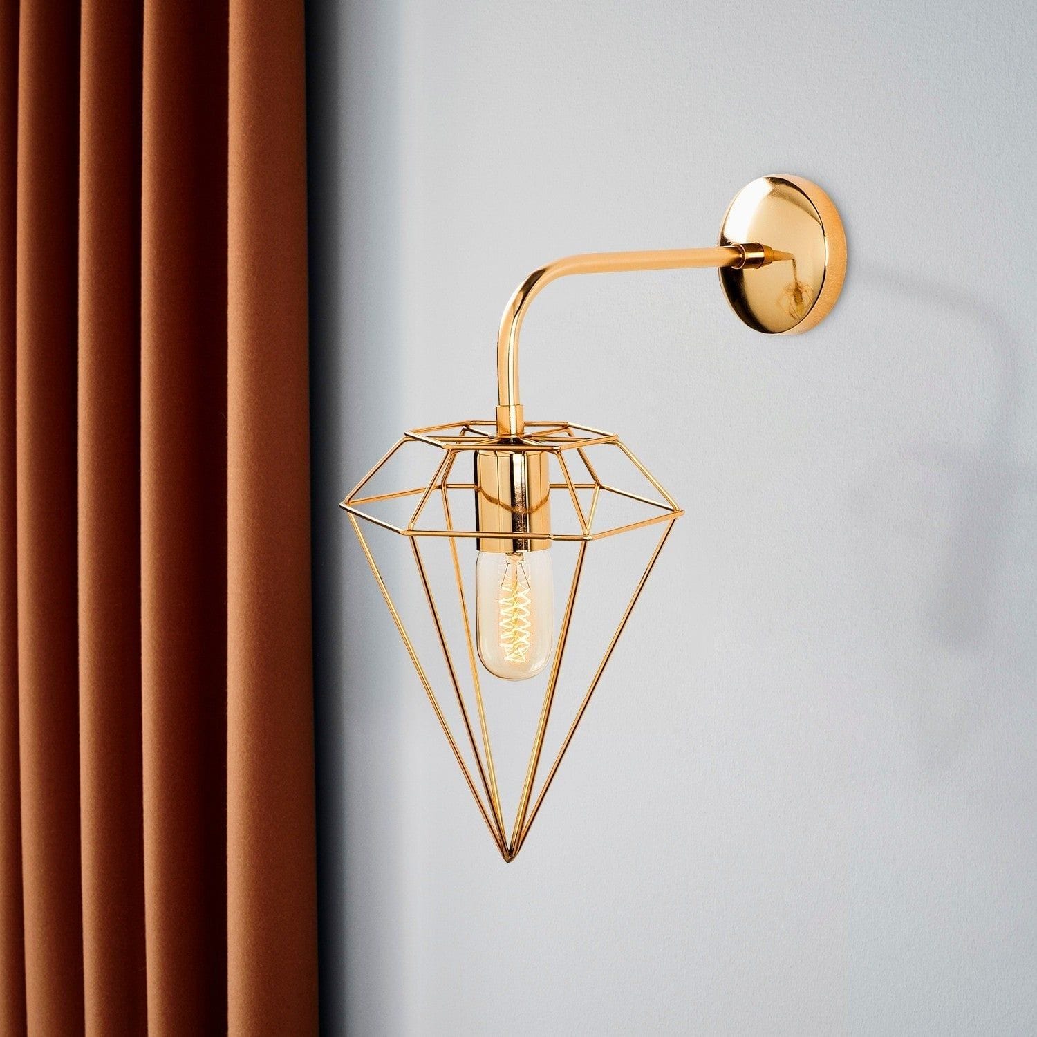 Aplica ELMAS-6304, auriu, metal, 20x37x43 cm