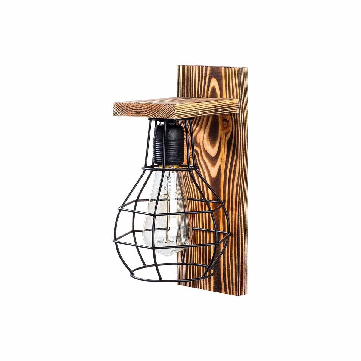 Aplica EREBOS-121-A, nuc, lemn, 16x16x30 cm