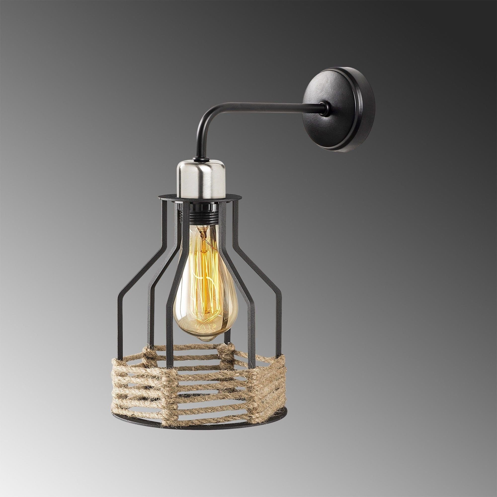 Aplica Fiko-6601, negru, metal, 17x27x33 cm