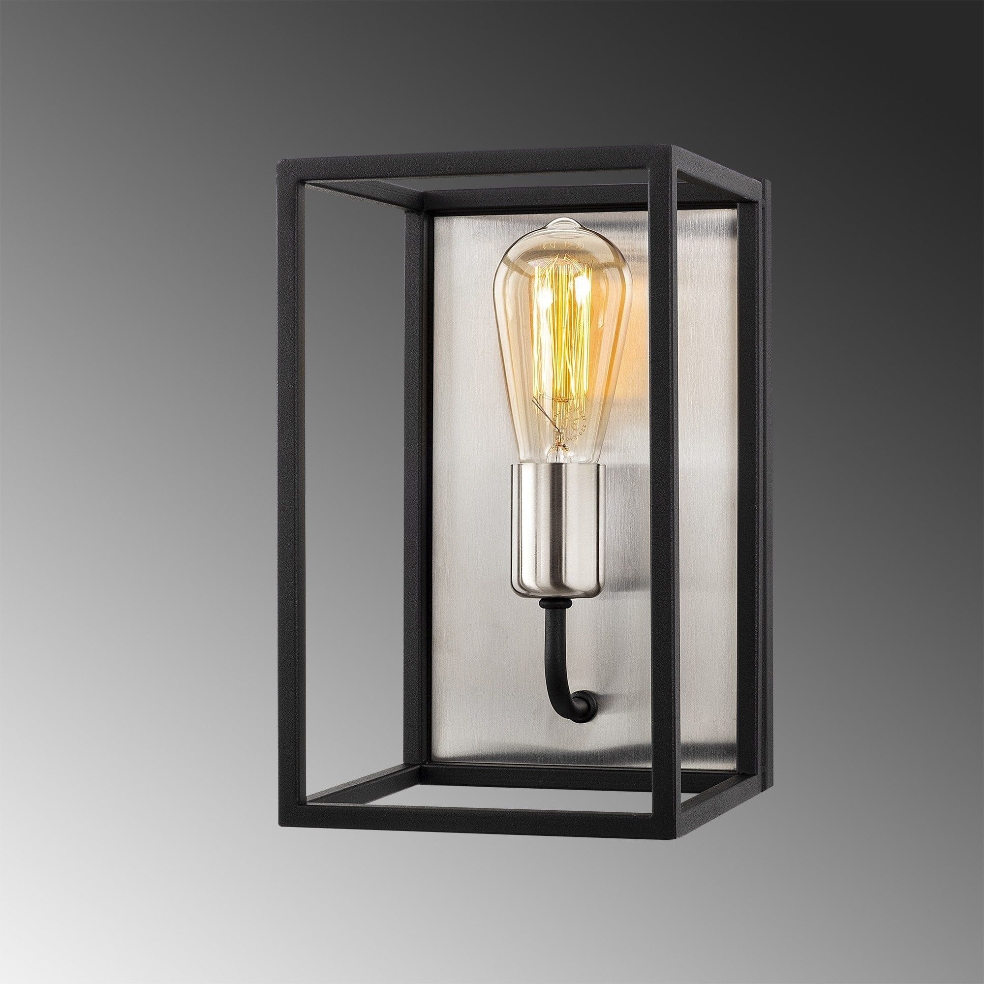 Aplica KAFES-5561, negru, metal, 17x19x28 cm