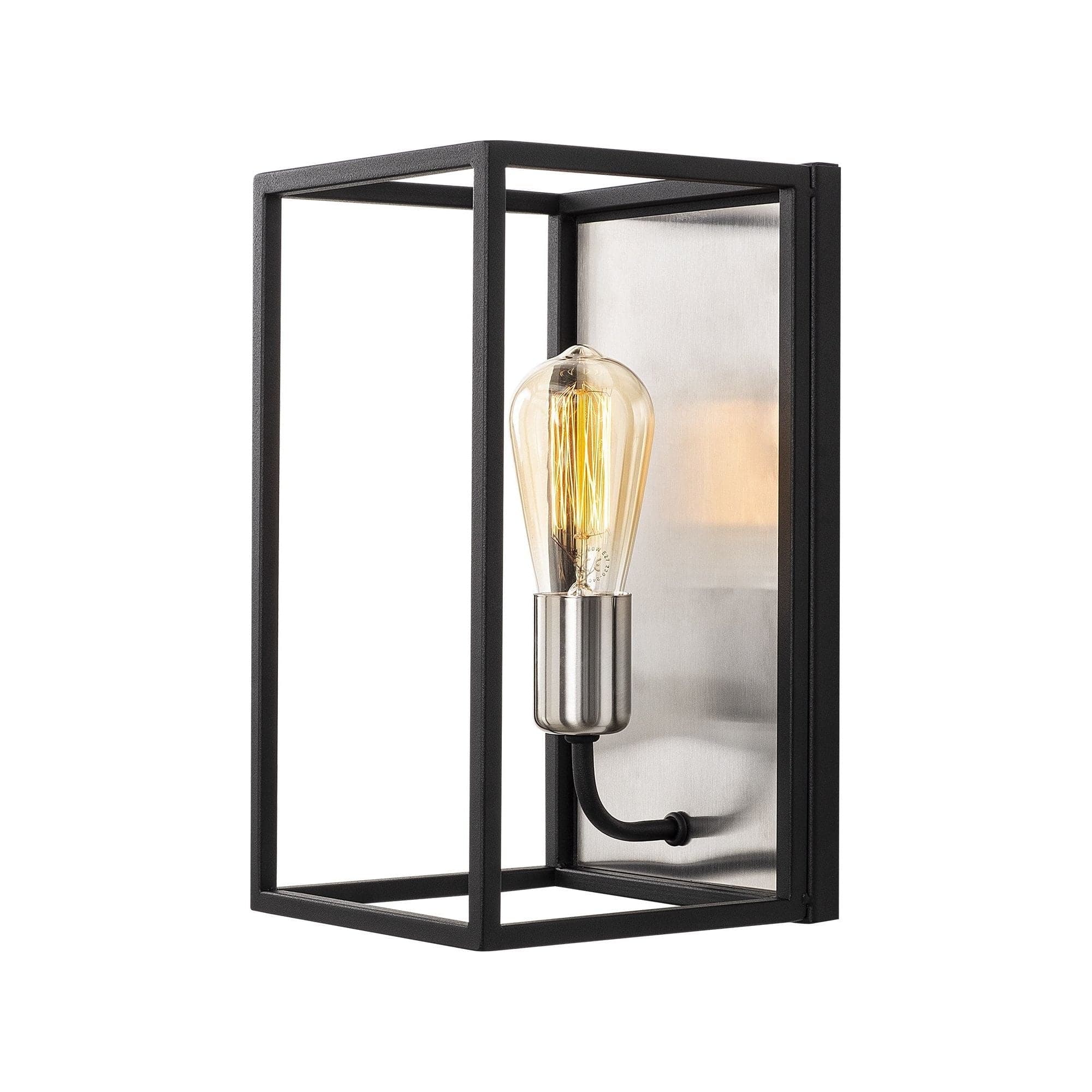 Aplica KAFES-5566, negru, metal, 17x19x32 cm