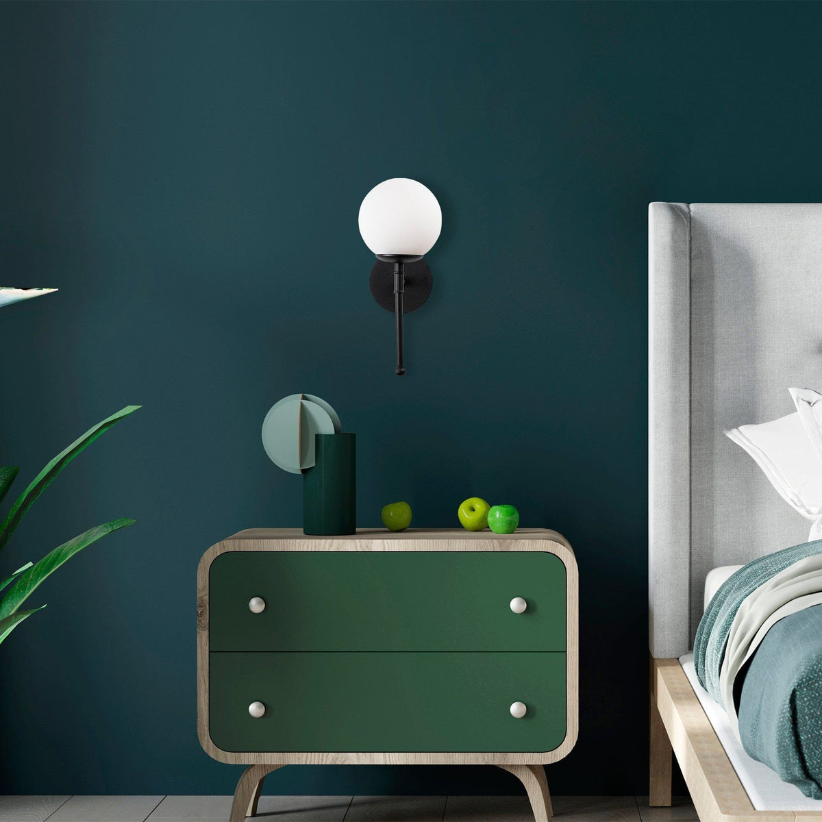 Aplica MUDONI MR-953-1, negru, metal, 15x20x35 cm