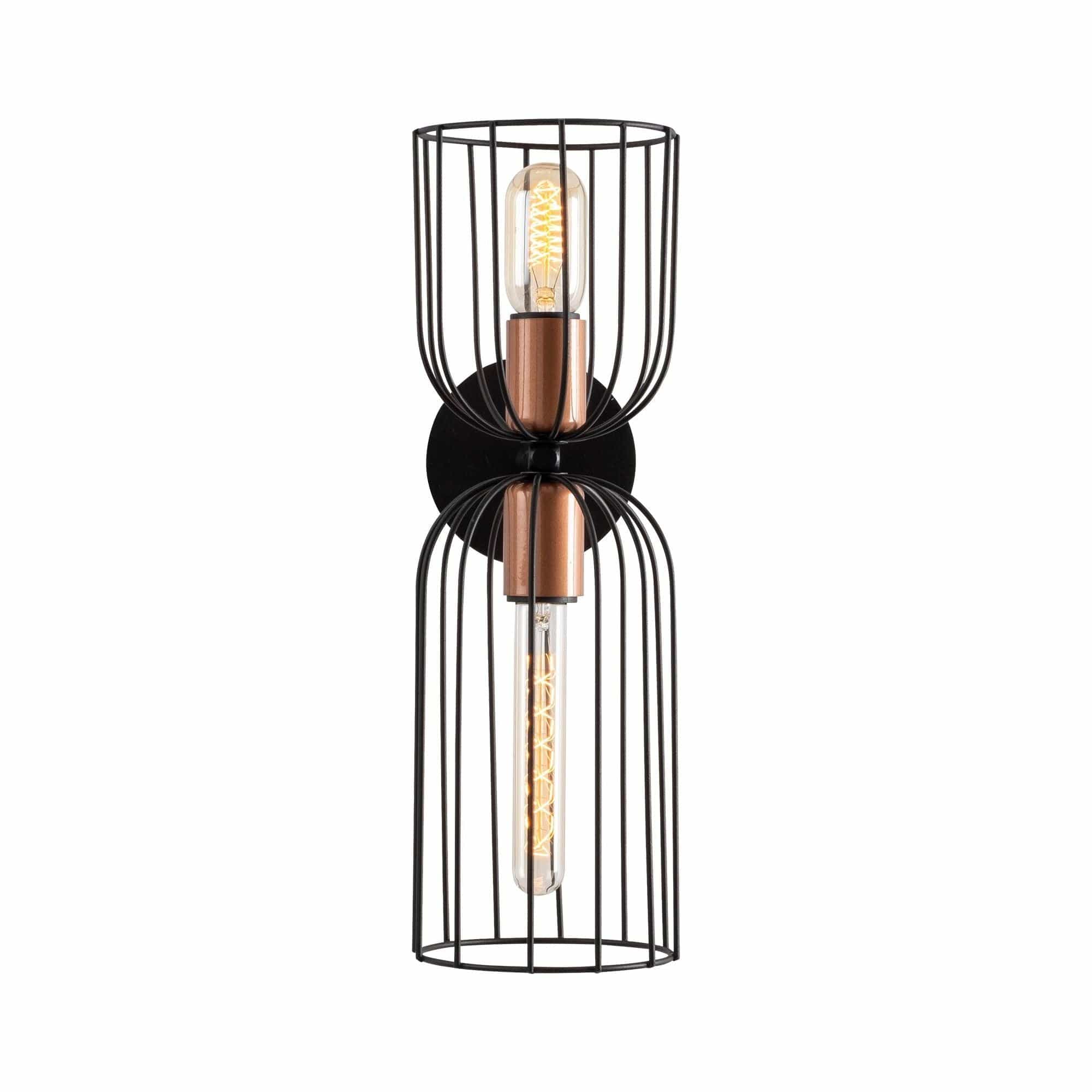 Aplica NEZGEP 3231, negru, metal, 14x44 cm