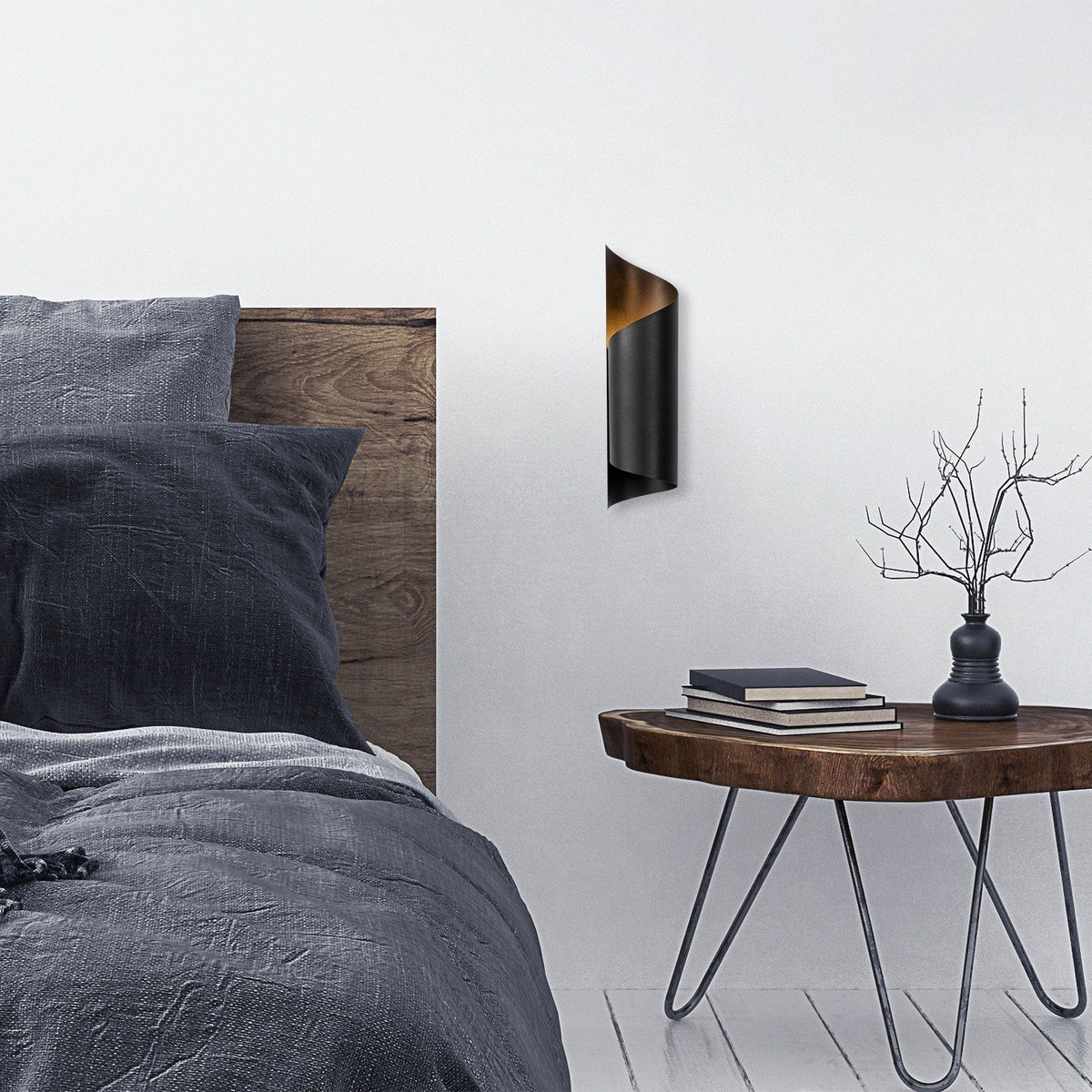 Aplica SIVANI MR - 838, negru, metal, 10x16x35 cm