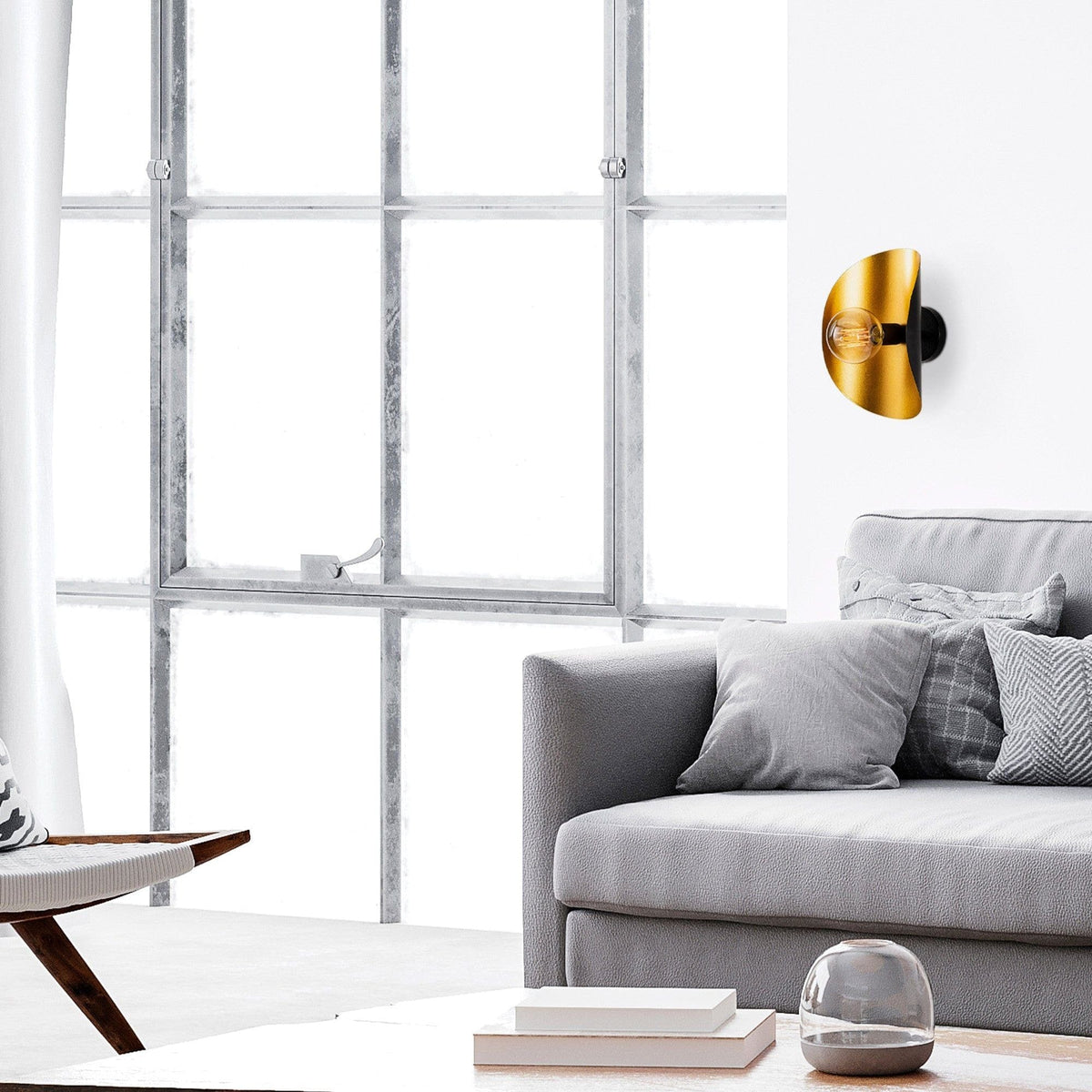 Aplica SIVANI MR - 839, negru/auriu, metal, 17x13x30 cm