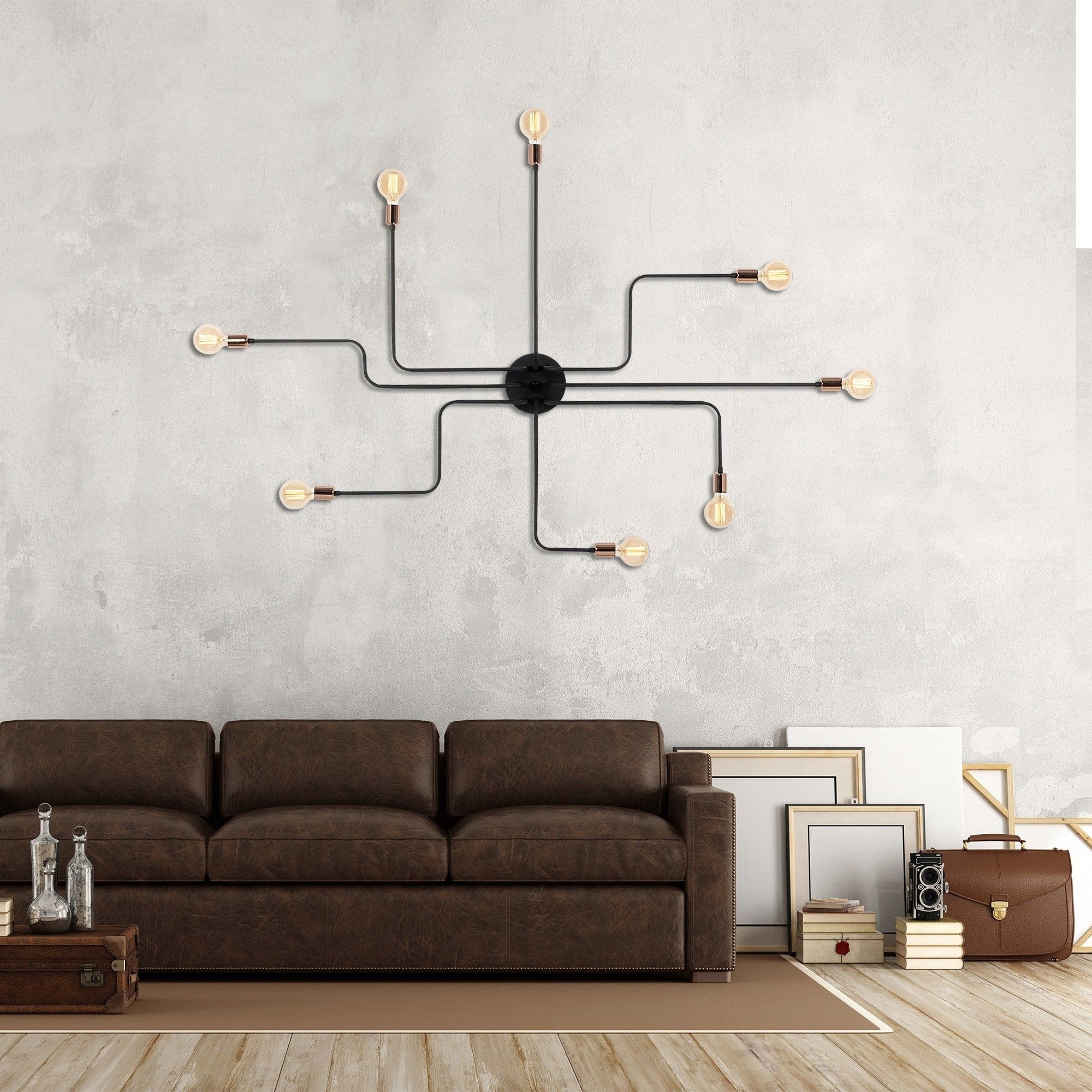 Aplica TRUVA N-701, negru, metal, 140x15x95 cm