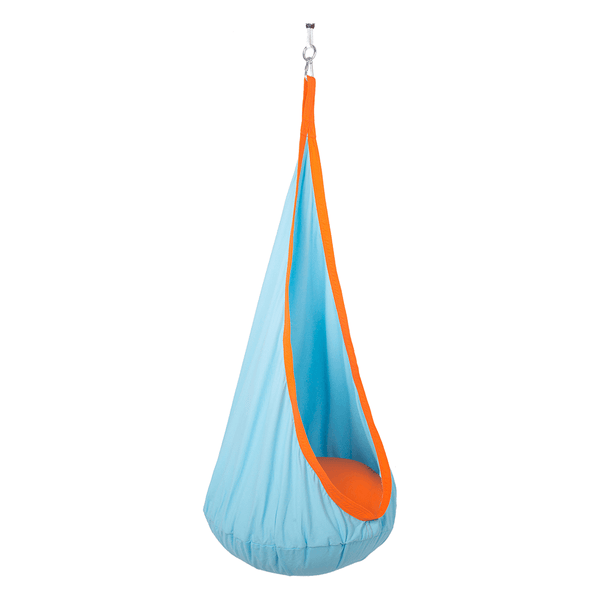 Balansoar gradina SIESTA TYP 1, albastru/portocaliu, bumbac, 60x70x150 cm