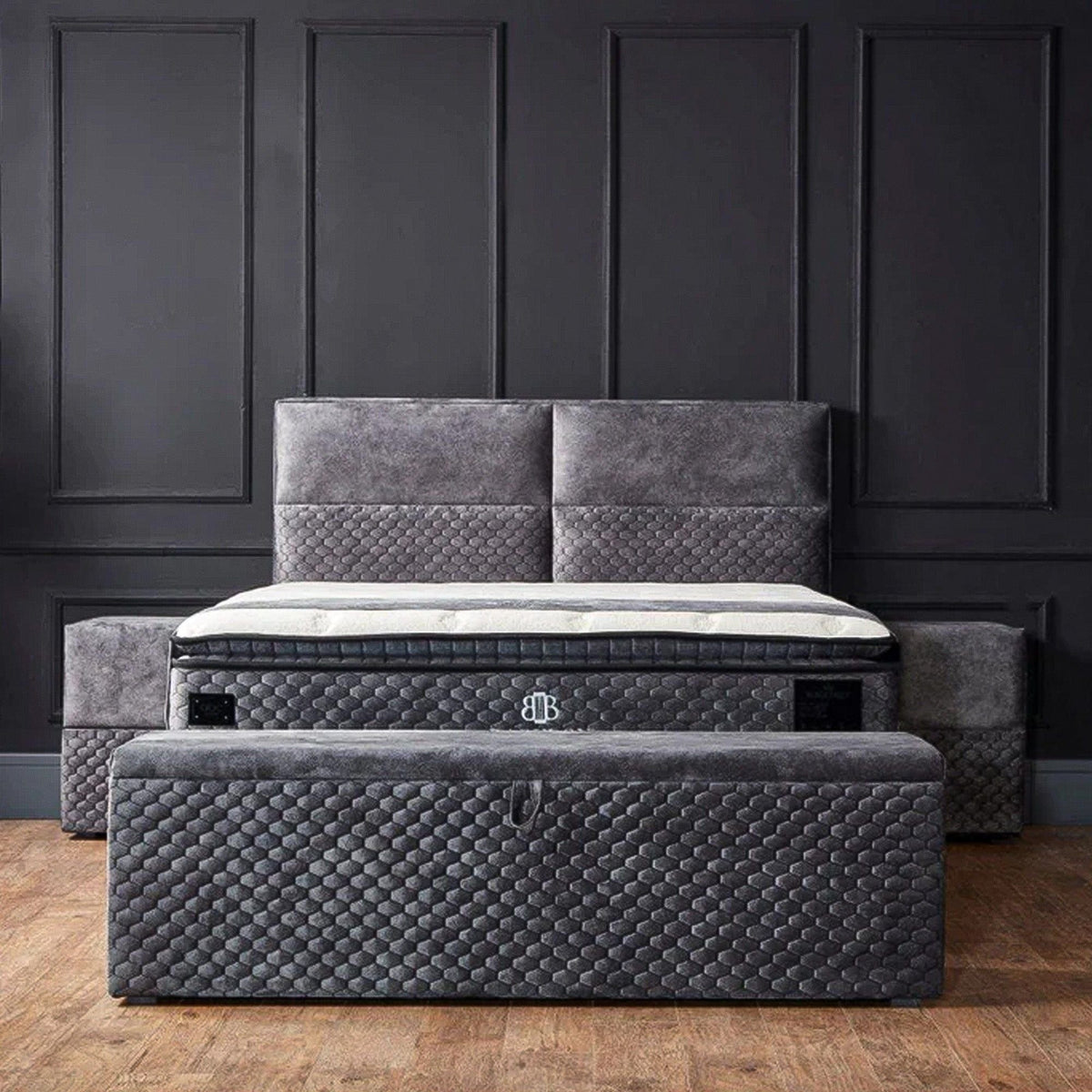 Banca Babylon, gri, 141x43x49 cm