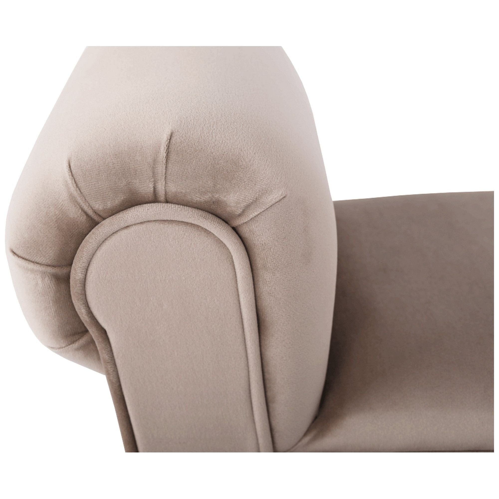 Bancheta BURDA, stofa catifelata grej, 100x30x56 cm