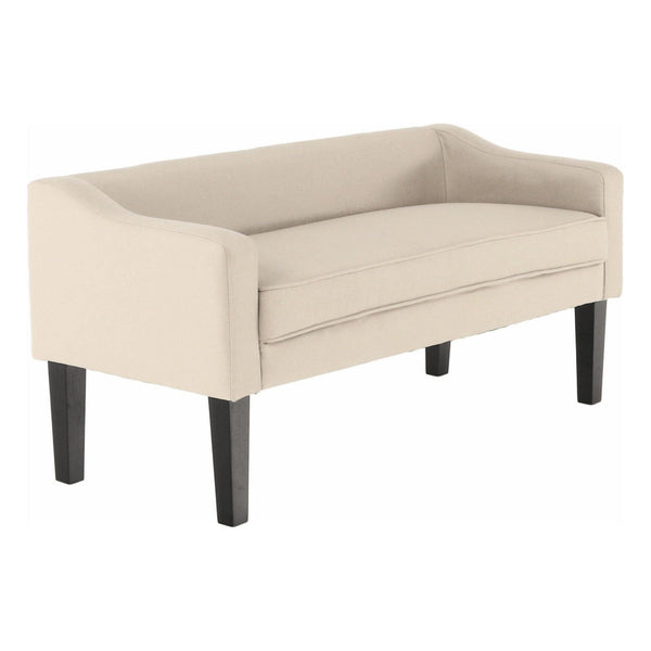 Bancheta FIRONA, stofa clasica bej, 127x57x60 cm