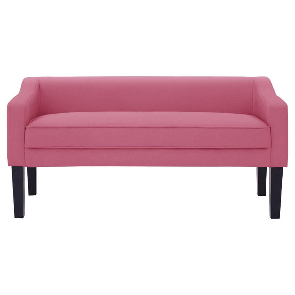 Bancheta FIRONA, stofa clasica roz, 127x56x60 cm