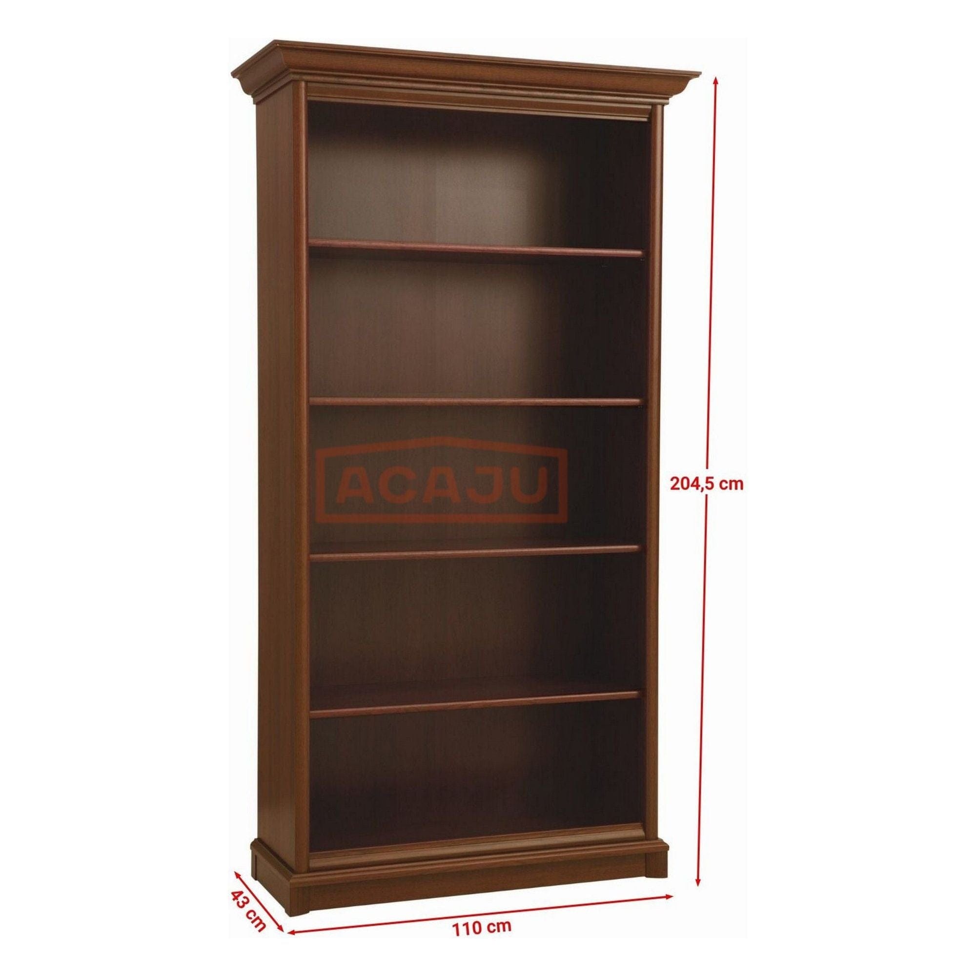 Biblioteca KENT REGAL, castan, PAL, 110x43x205 cm