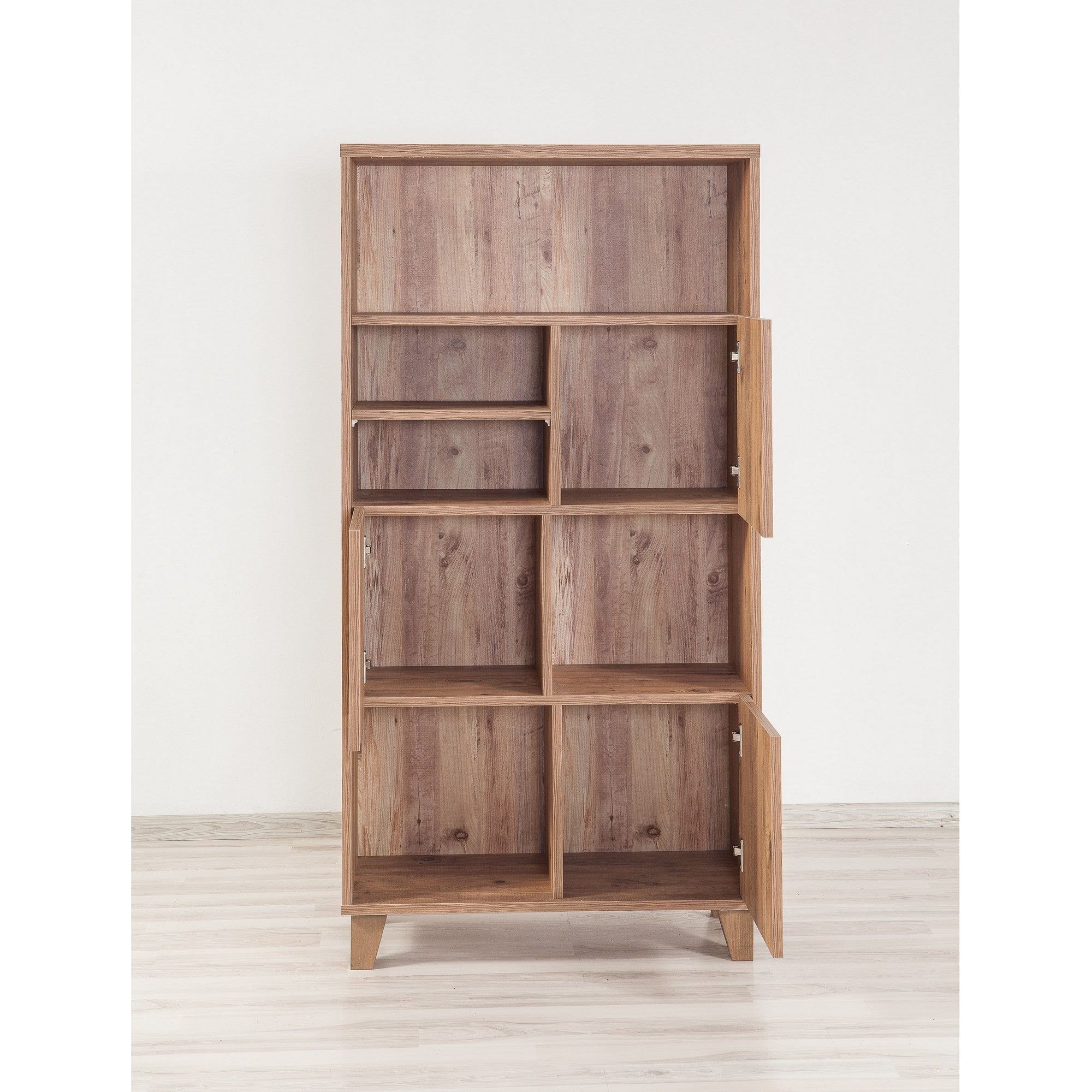 Biblioteca MARINA FLORA-753, pin atlantic, PAL melaminat, 80x36x155 cm