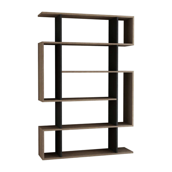 Biblioteca MITO, stejar sonoma/gri antracit, PAL melaminat, 110x26x161 cm