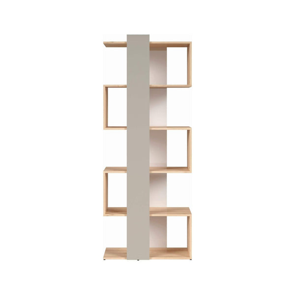 Biblioteca NAMEK, alb/stejar sonoma, PAL, 75x39x191 cm