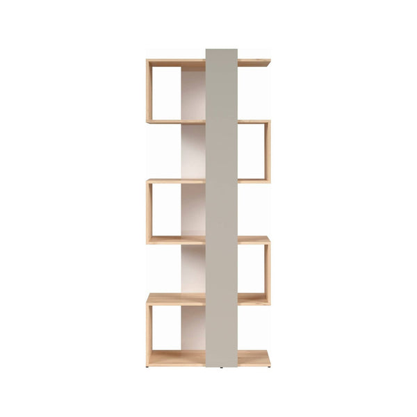 Biblioteca NAMEK, stejar sonoma/alb, PAL, 75x39x191 cm