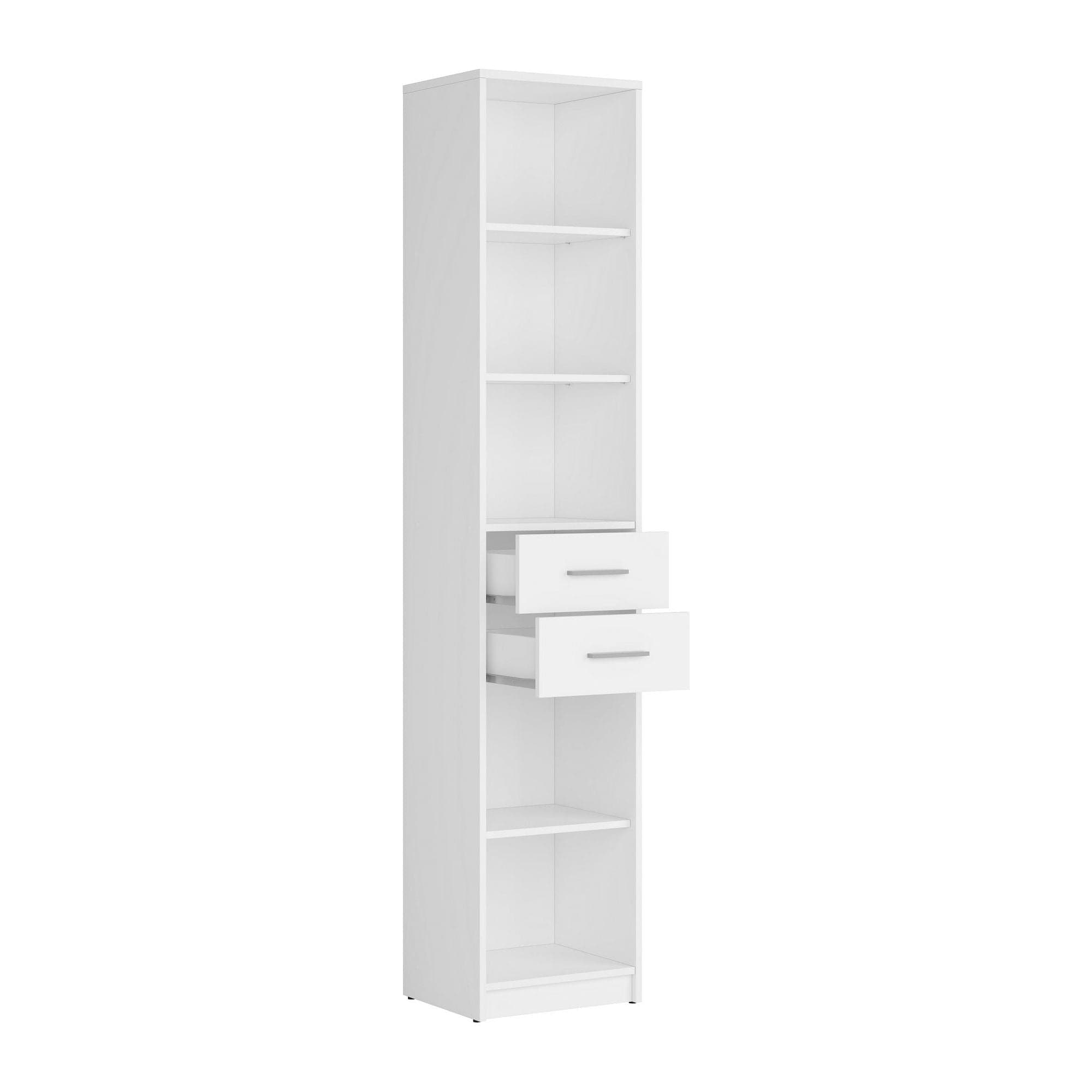Biblioteca NEPO PLUS, alb, PAL, 40x34x197 cm