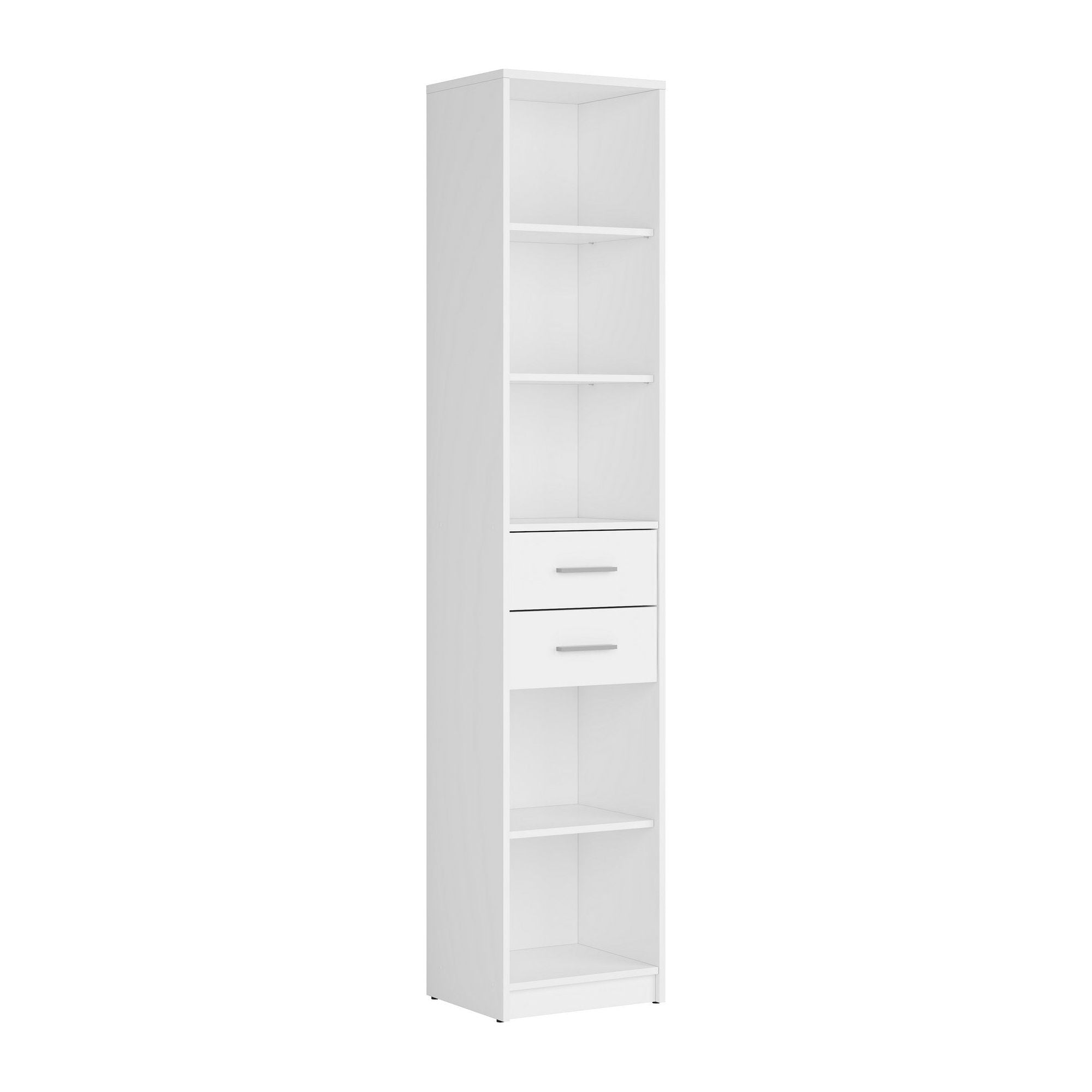 Biblioteca NEPO PLUS, alb, PAL, 40x34x197 cm