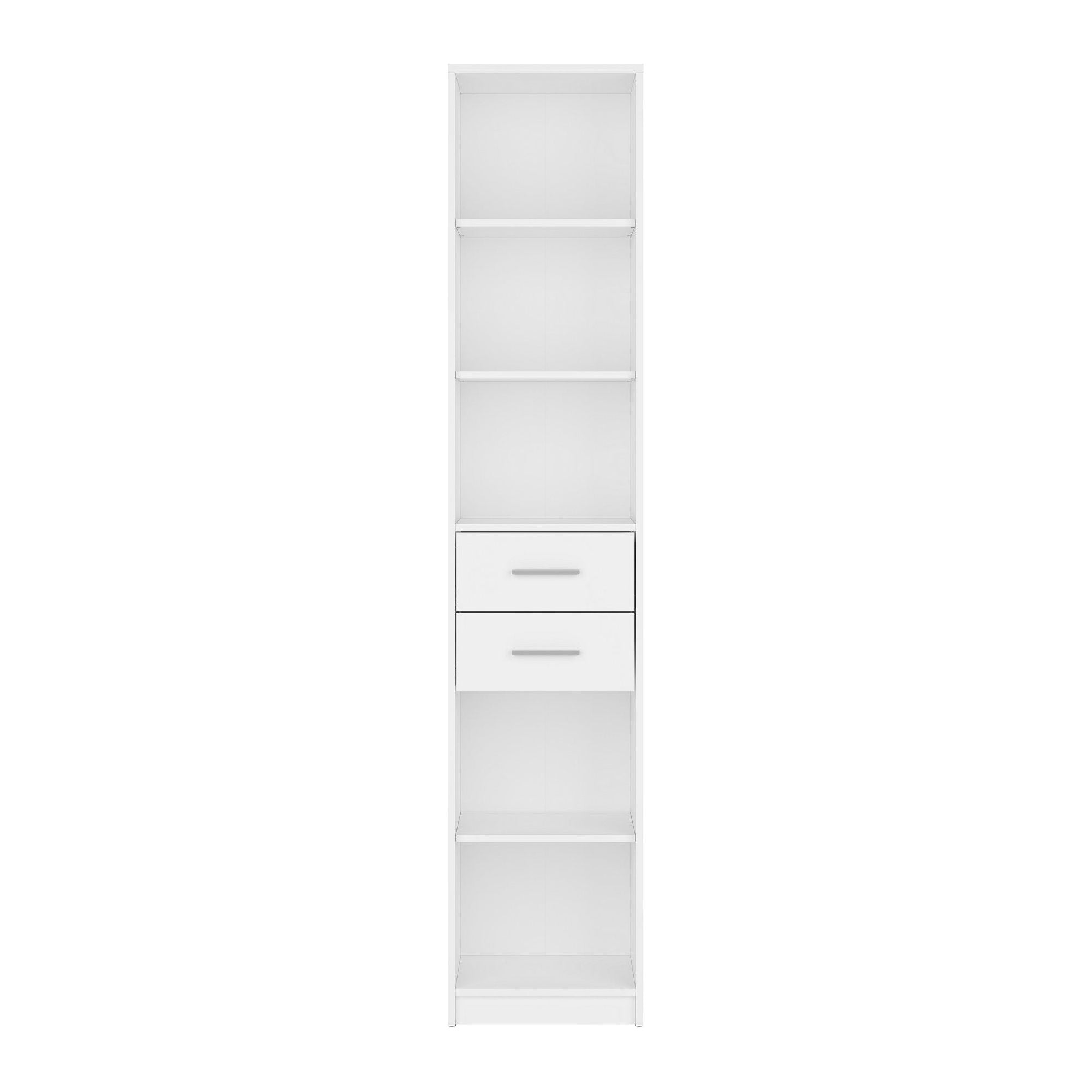 Biblioteca NEPO PLUS, alb, PAL, 40x34x197 cm