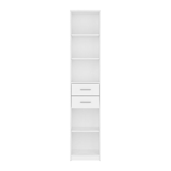 Biblioteca NEPO PLUS, alb, PAL, 40x34x197 cm