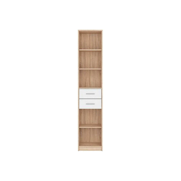 Biblioteca NEPO PLUS, stejar sonoma/alb, PAL, 40x34x197 cm