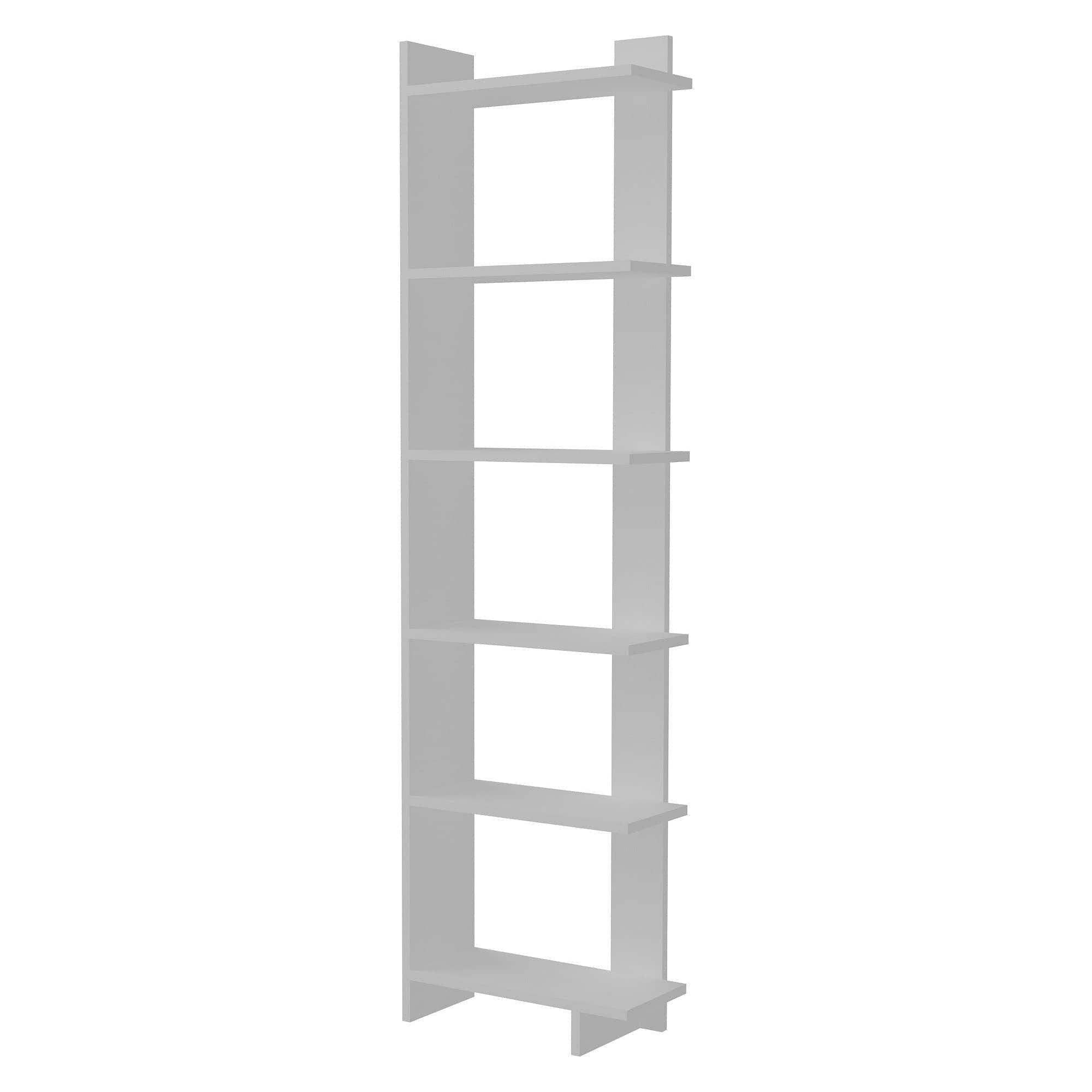 Biblioteca ORDER, alb, PAL melaminat, 47x21x170 cm
