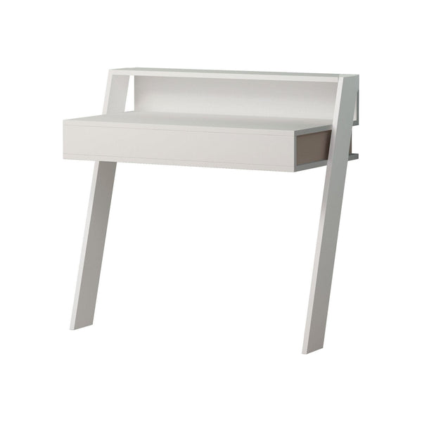 Birou COWORK, alb, PAL melaminat, 94x50x91 cm